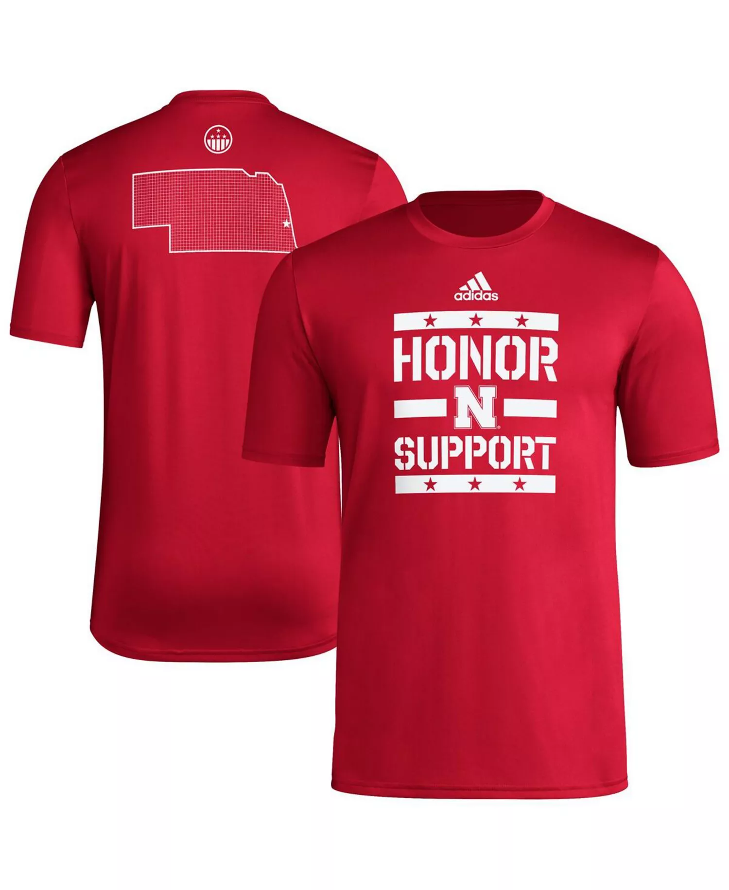 Men's Scarlet Nebraska Huskers Honor Support Pre-Game T-Shirt - Scarlet - L