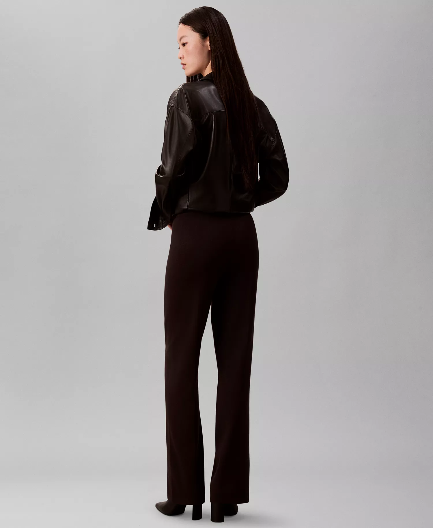Women's Half Milano Slim Pants - Black - M