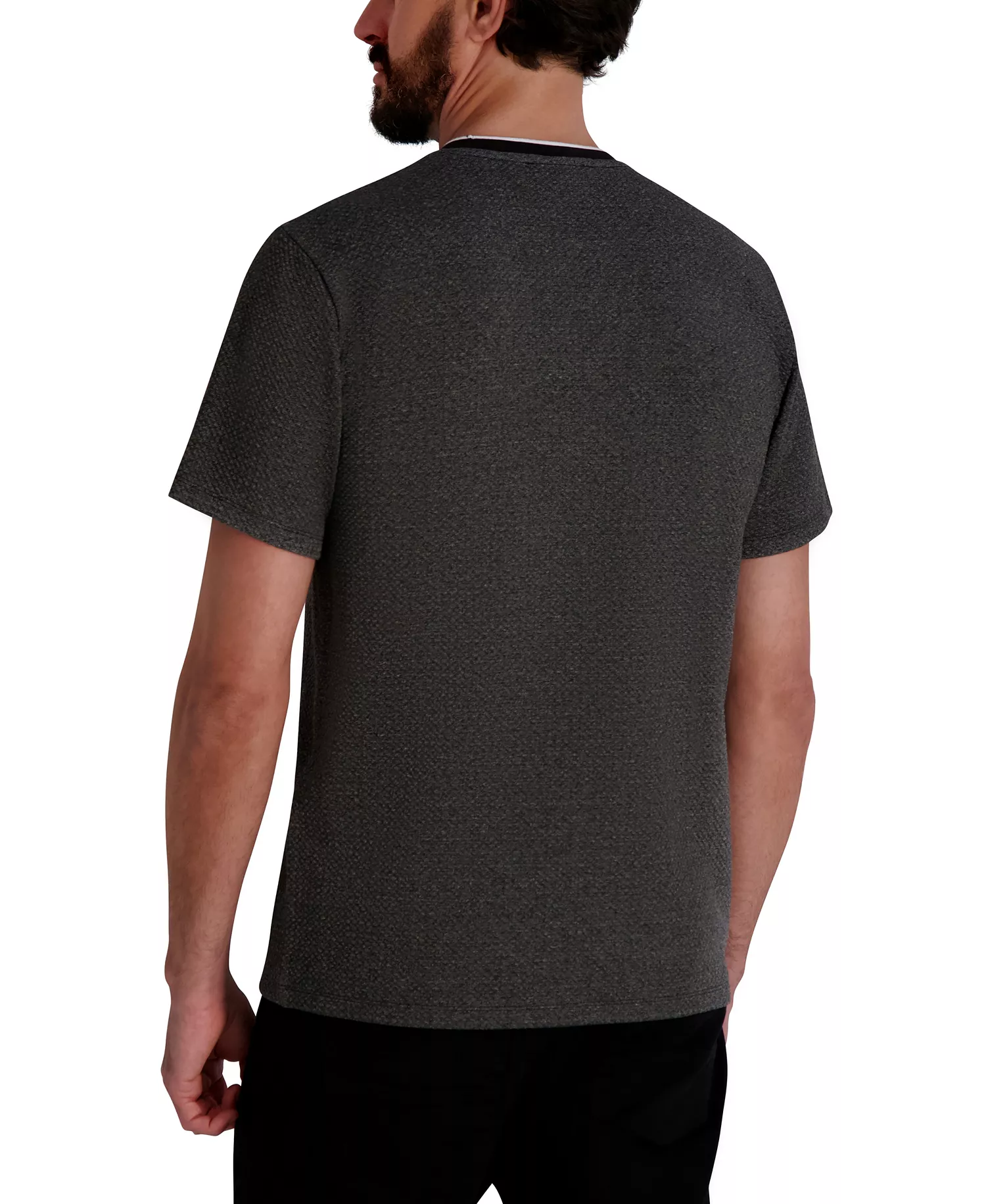 Men's Textured T-Shirt - Dark Gray - 2XL