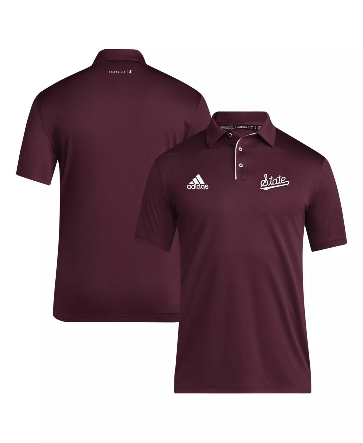 Men's Maroon Mississippi State Bulldogs 2024 Coaches AEROREADY Polo - Maroon - XL