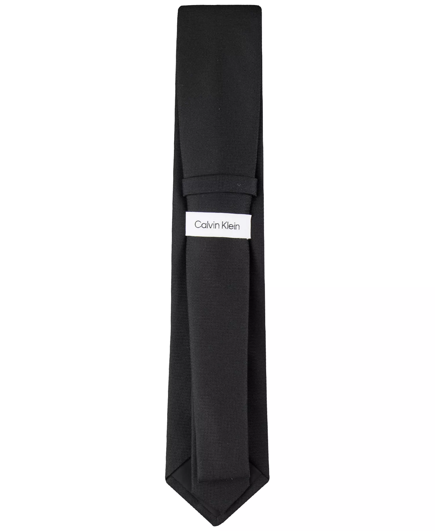 Men's Silver-Spun Solid Tie - Black - ONE SIZE
