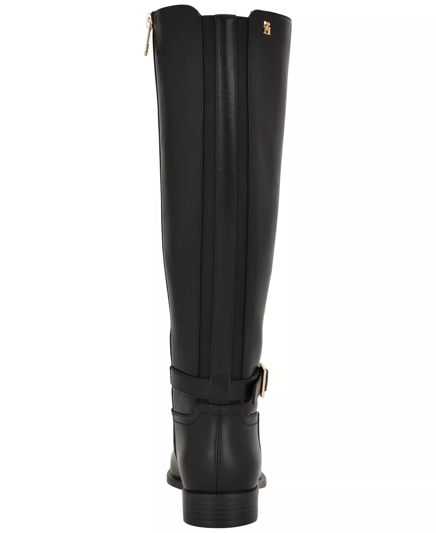 Women's Mireya Tall Buckle Riding Boot, Regular & Wide Calf - Black - 10M - Regular Calf