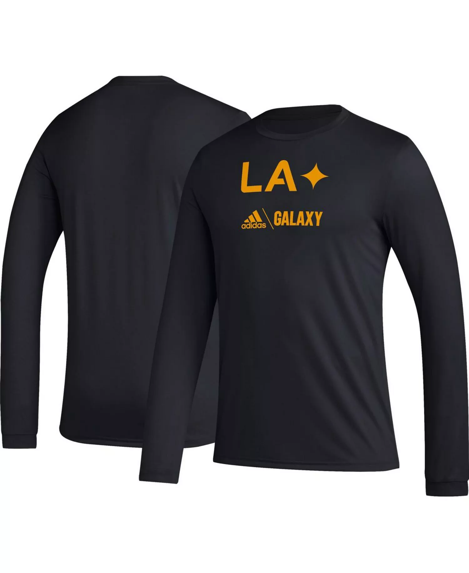 Men's Black LA Galaxy Icon Long Sleeve T-shirt - Black - 2XL