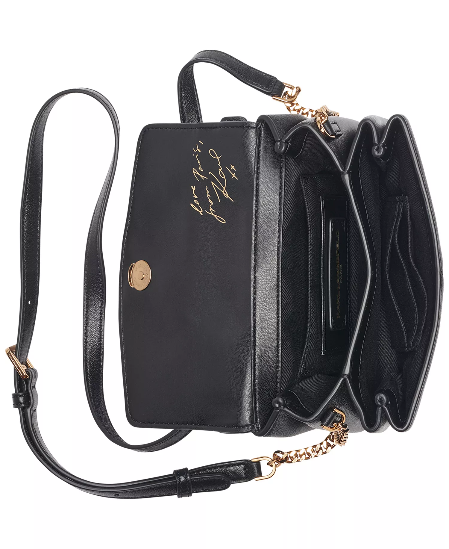 Chantaye Small Crossbody Bag - Black/Gold - No Size