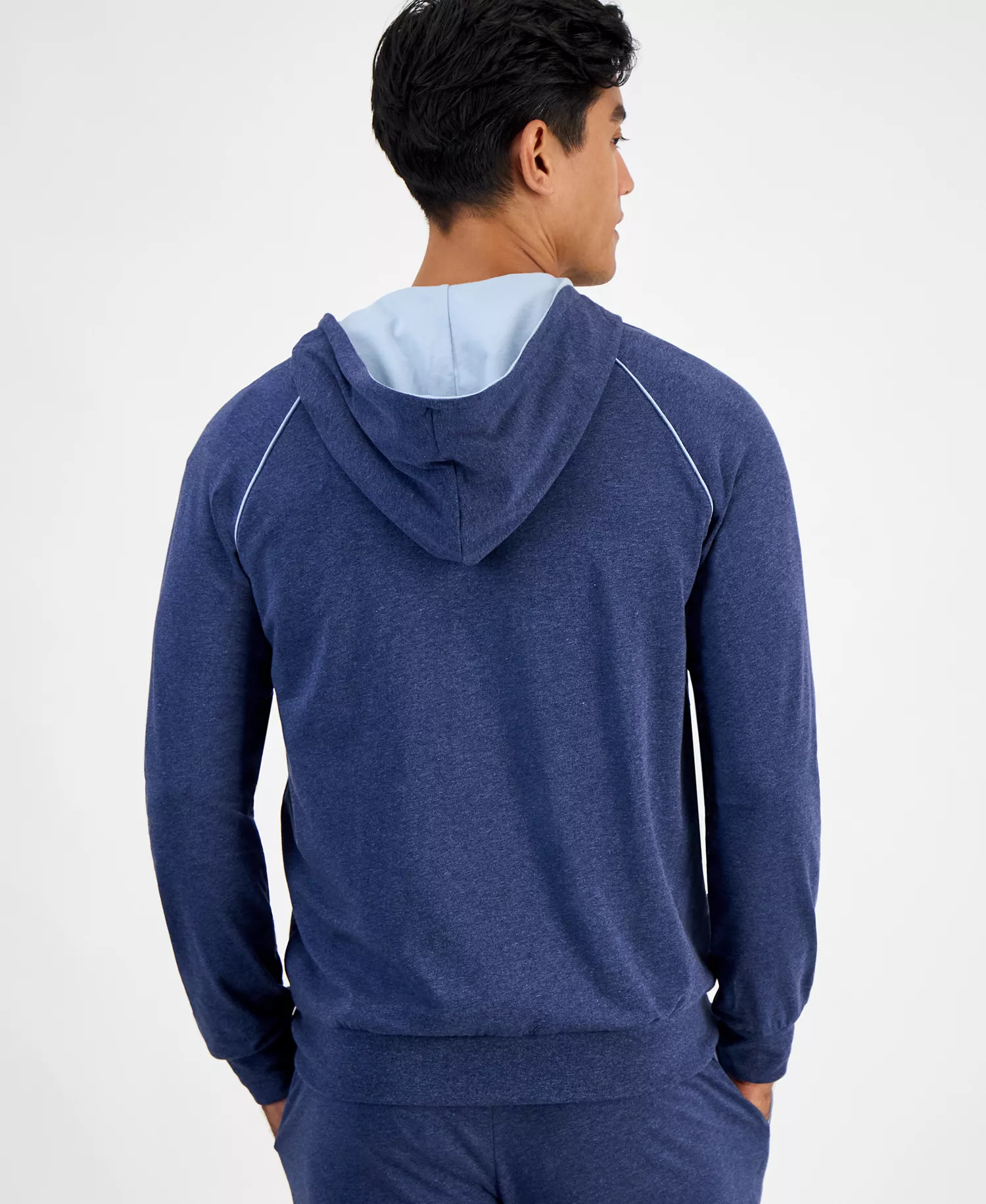 Men's Mix and Match Logo Full-Zip Hoodie - Blue - L