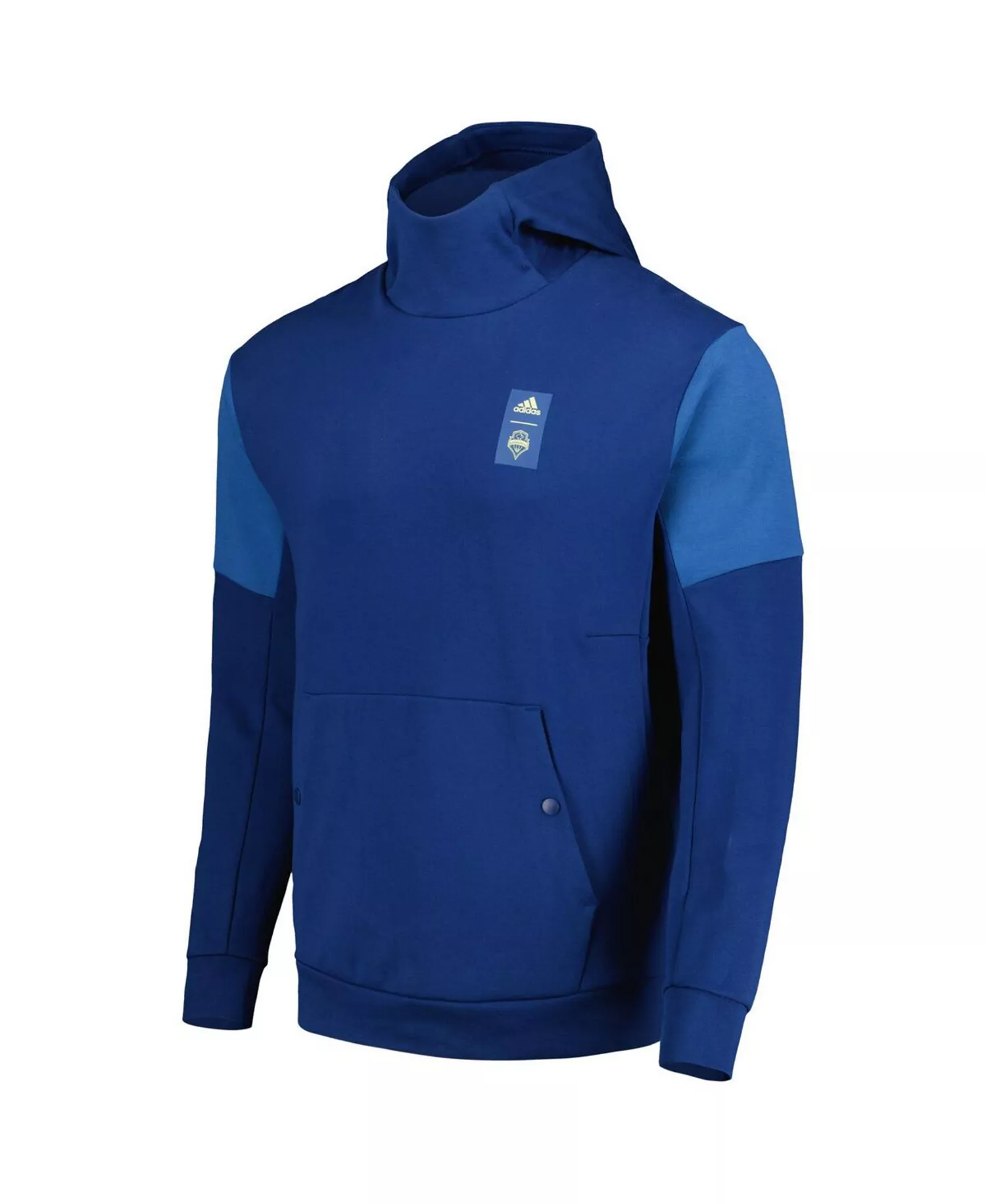 Men's Blue Seattle Sounders FC 2023 Player Travel Pullover Hoodie - Blue - 2XL