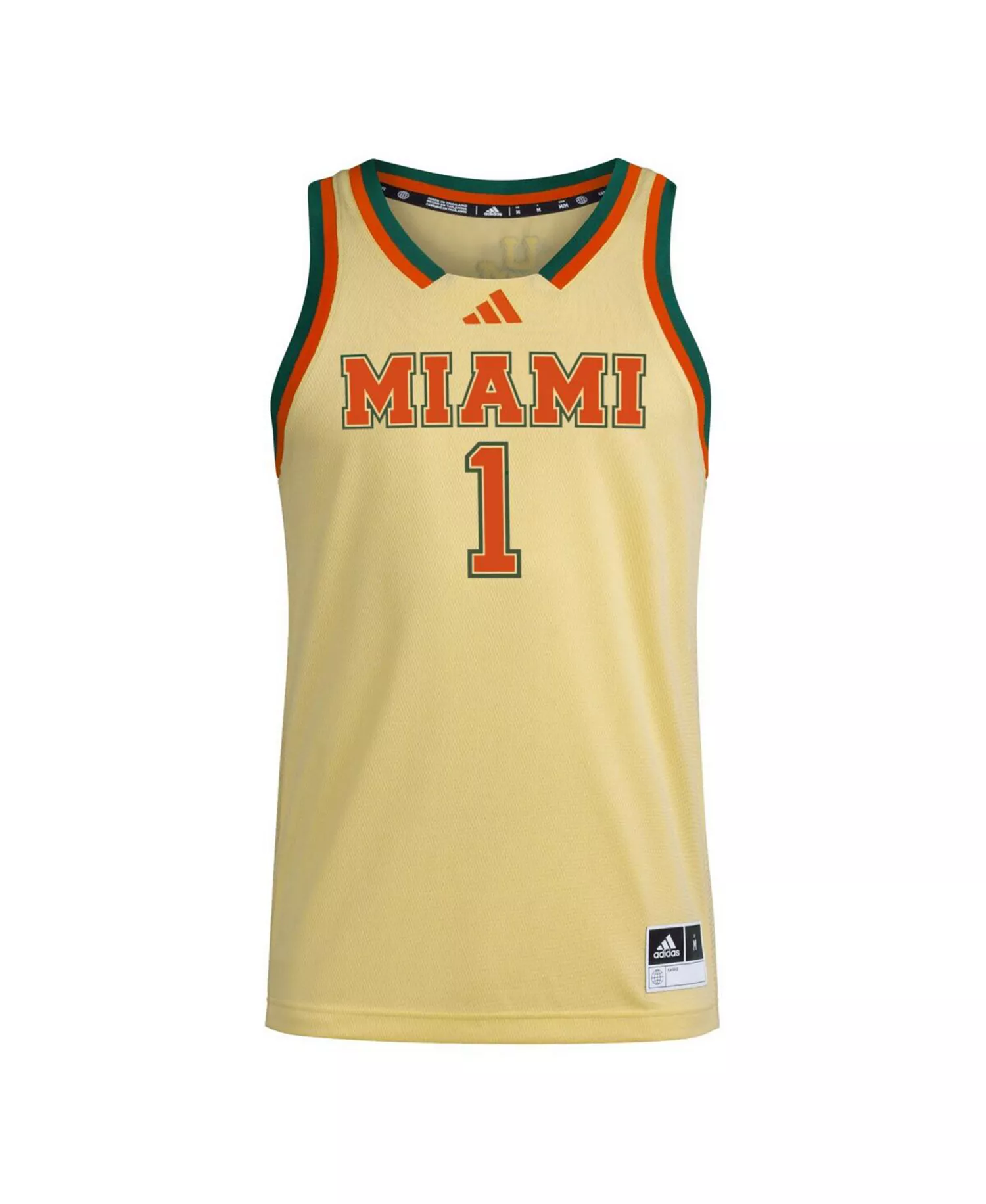 Men's #1  Miami Hurricanes Swingman Jersey - Black - L