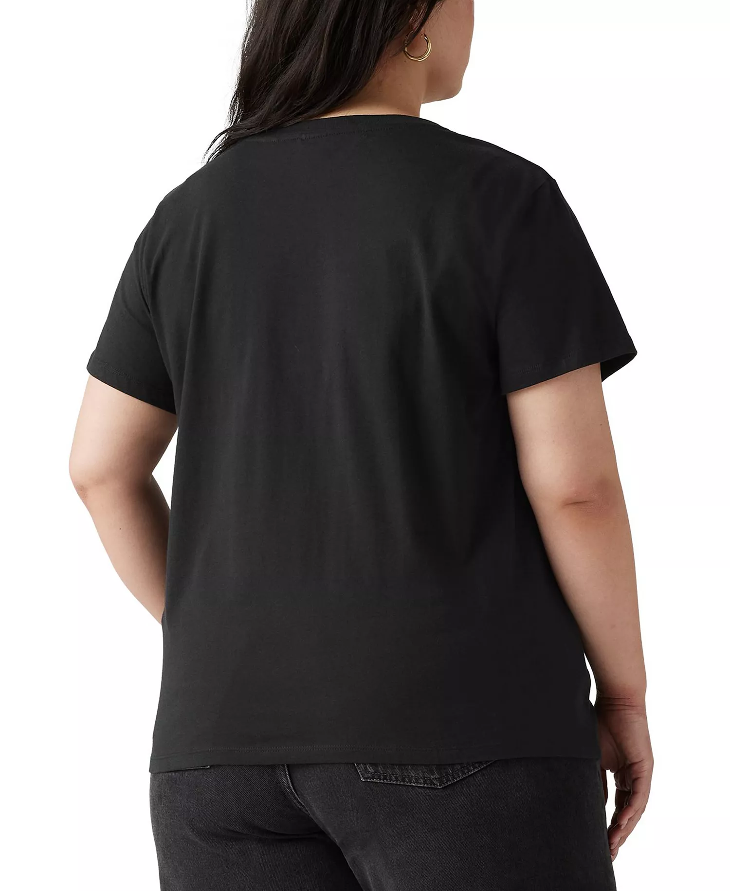 Plus Size Cotton Perfect T-Shirt - Mineral Black - 1X