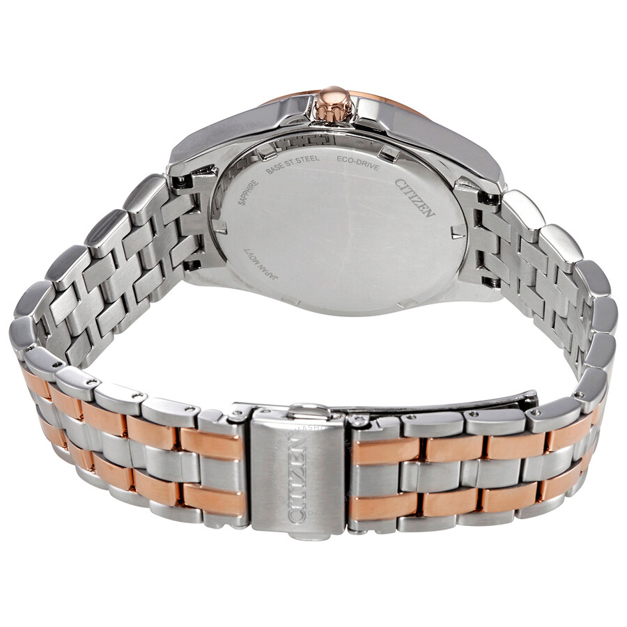 Citizen Eco-Drive Rose Dial Two-tone Ladies Watch