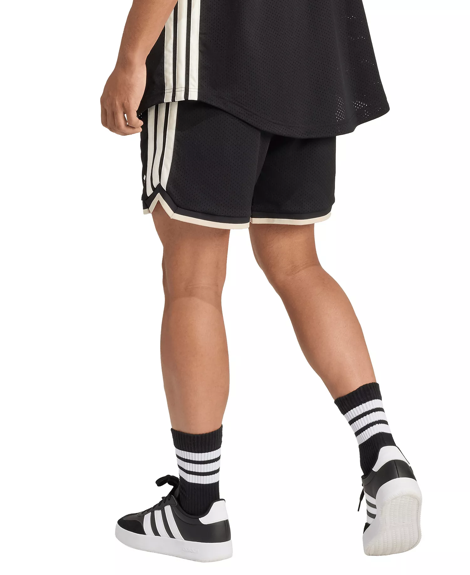 Men's Stadium Mesh Basketball Shorts - Black/Crystal Linen - 2XL