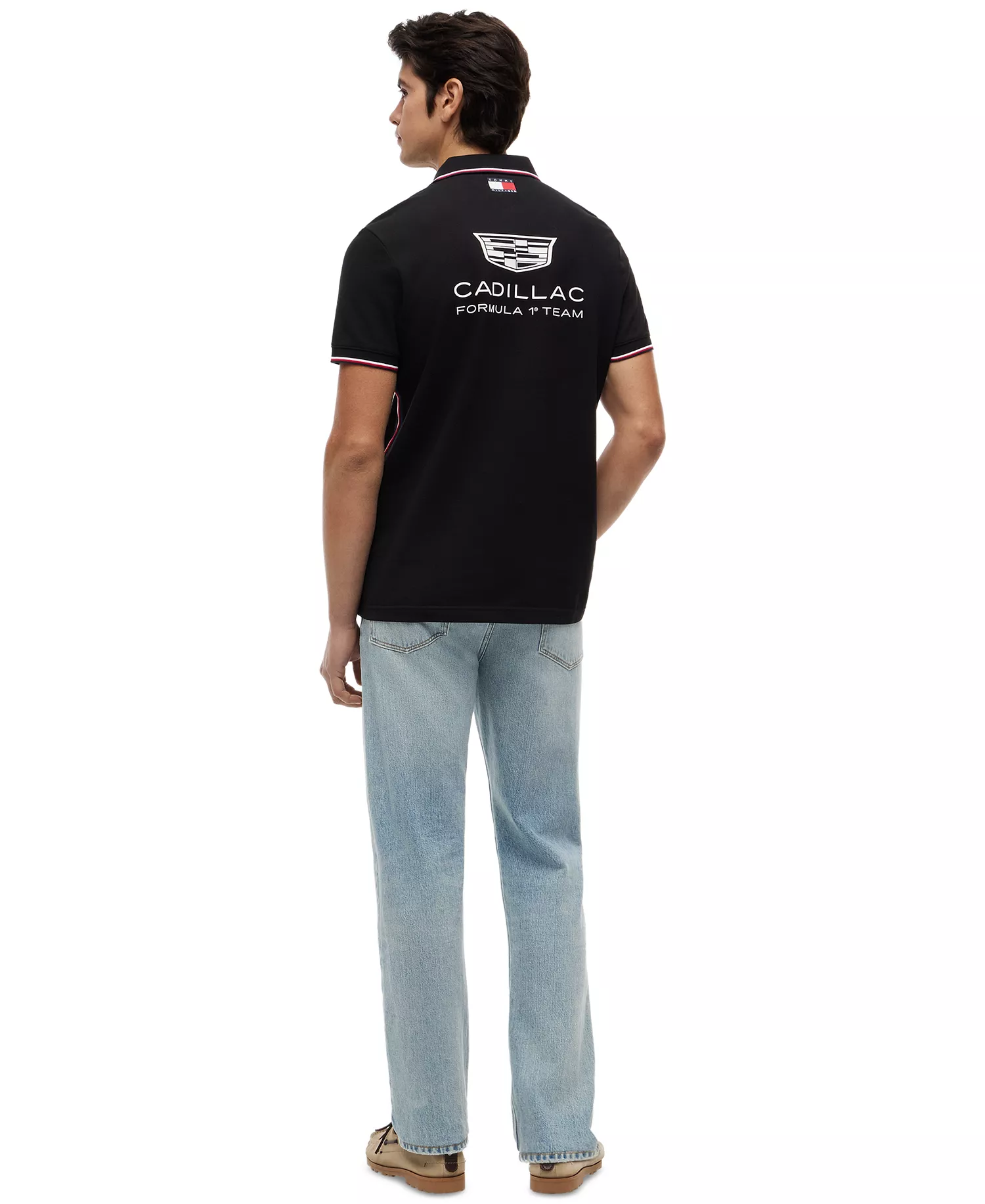 x Cadillac F1® Men's Replica Short-Sleeve Polo - Black - S