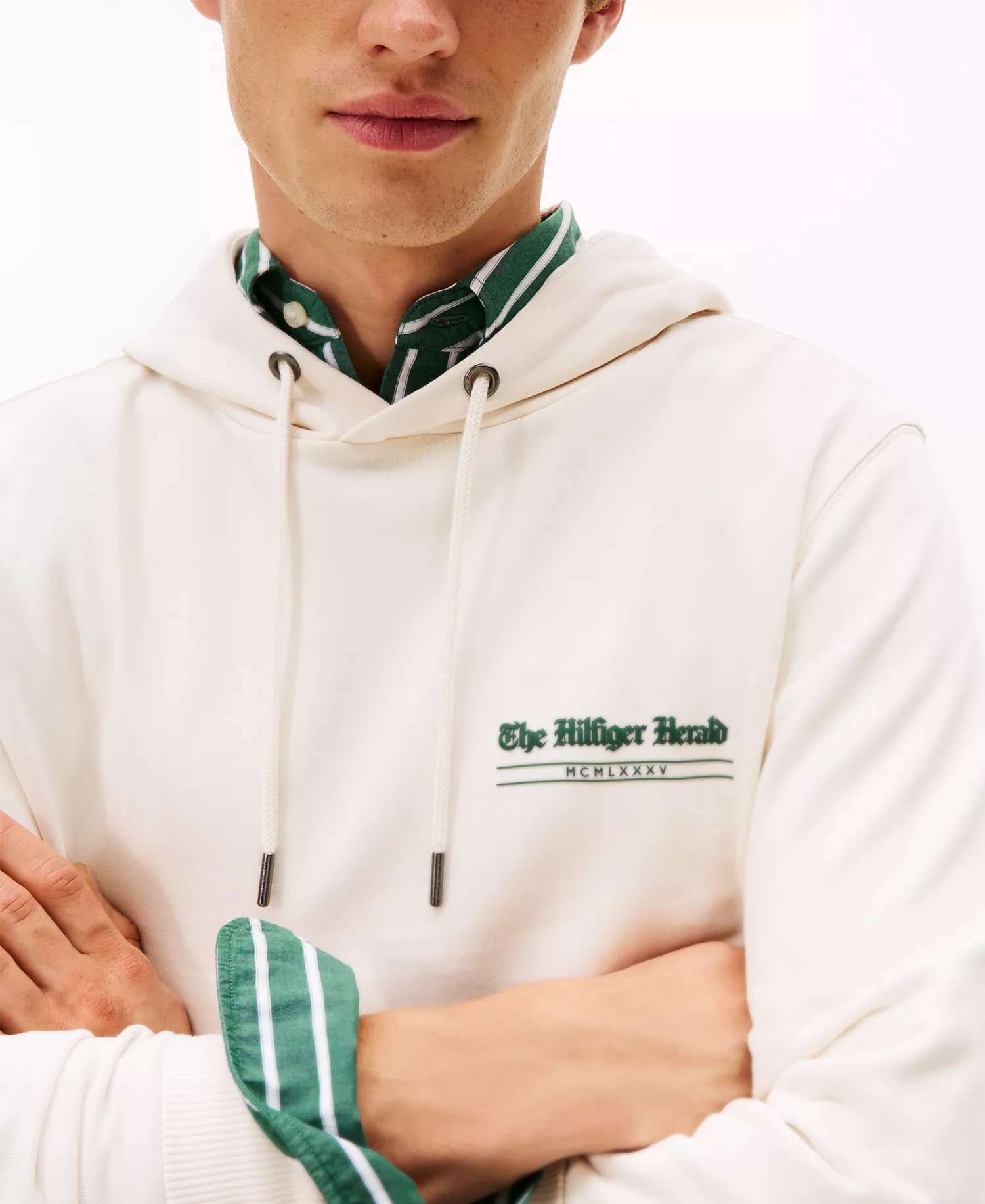 Men's Herald Graphic Hoodie - Ivory Petal - L