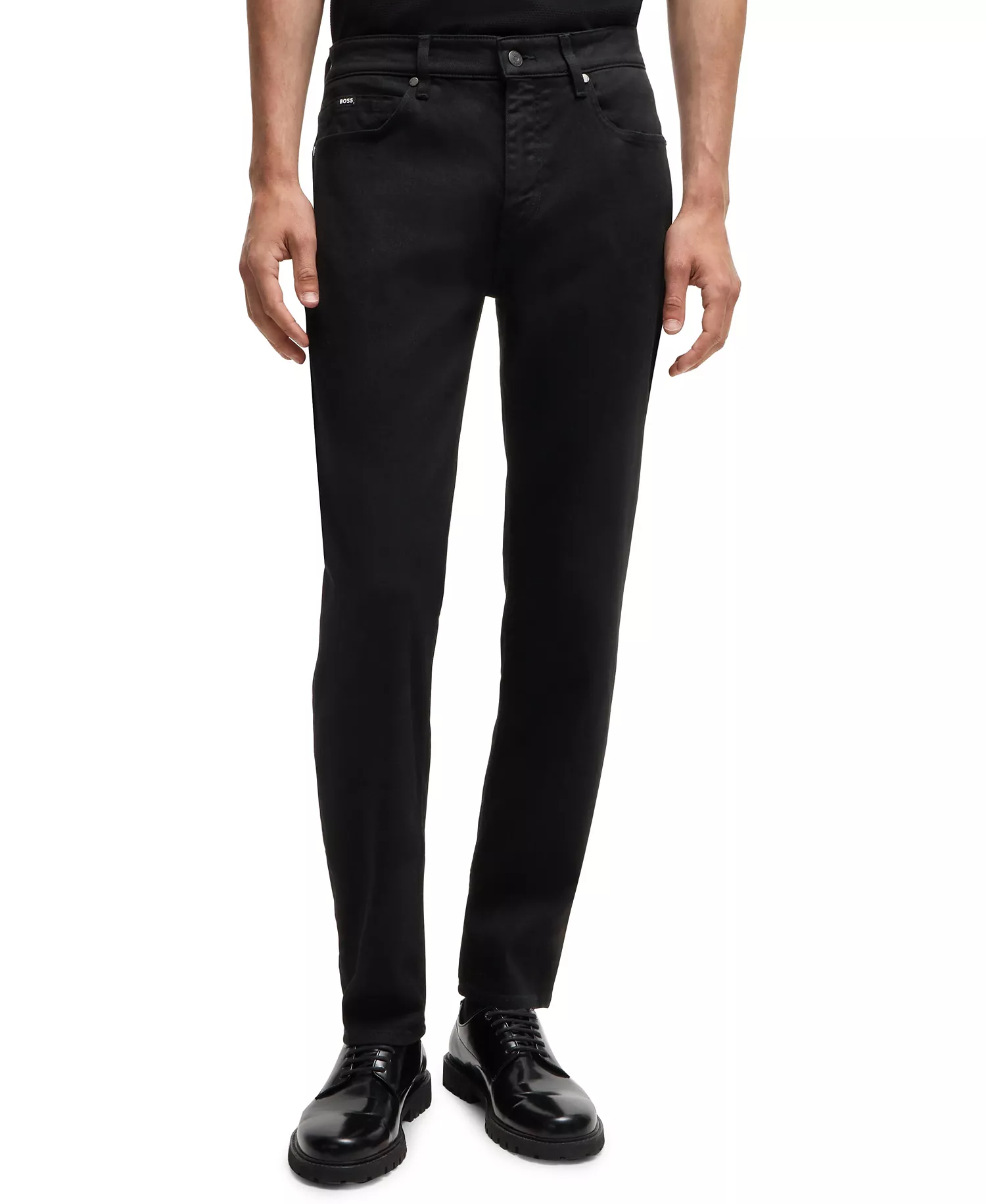 Men's Black Super-Soft Regular-Fit Jeans - Black - 38x36