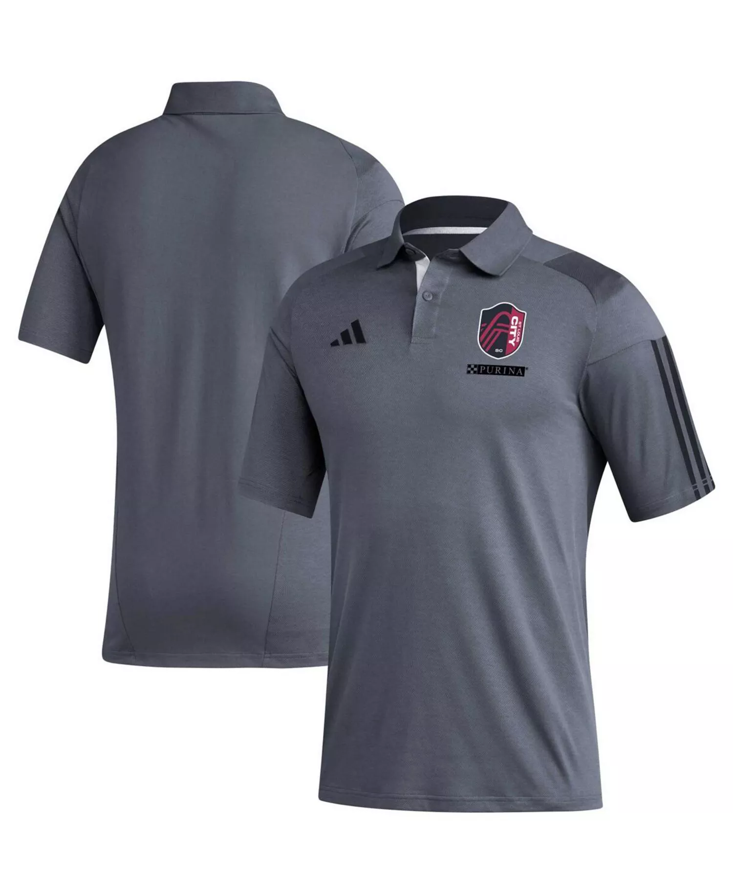 Men's Gray St. Louis City SC 2023 On-Field Training Polo Shirt - Gray - S