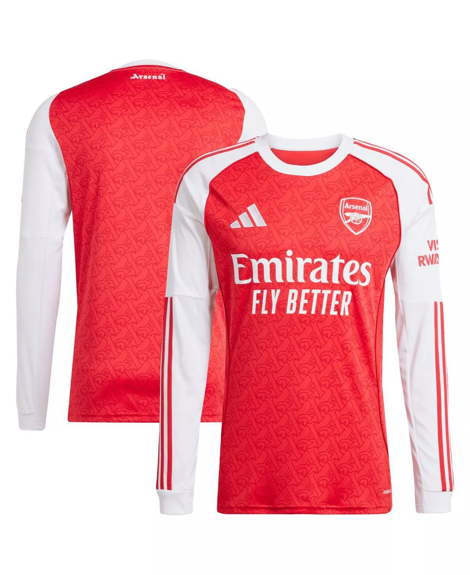 Men's Red Arsenal 2025/26 Home Replica Long Sleeve Jersey - Red - 2XL