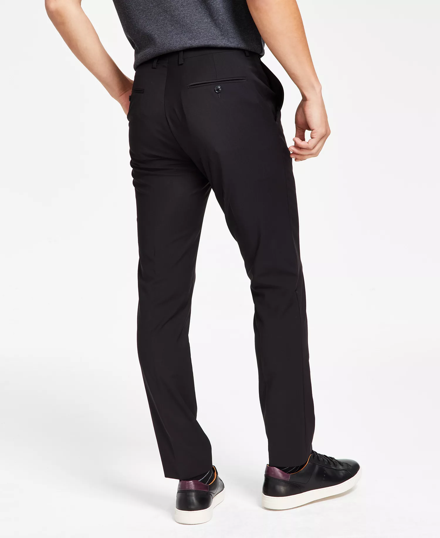 Men's Skinny-Fit Infinite Stretch Suit Pants- CLOSE OUT! - Black - 32 - 30