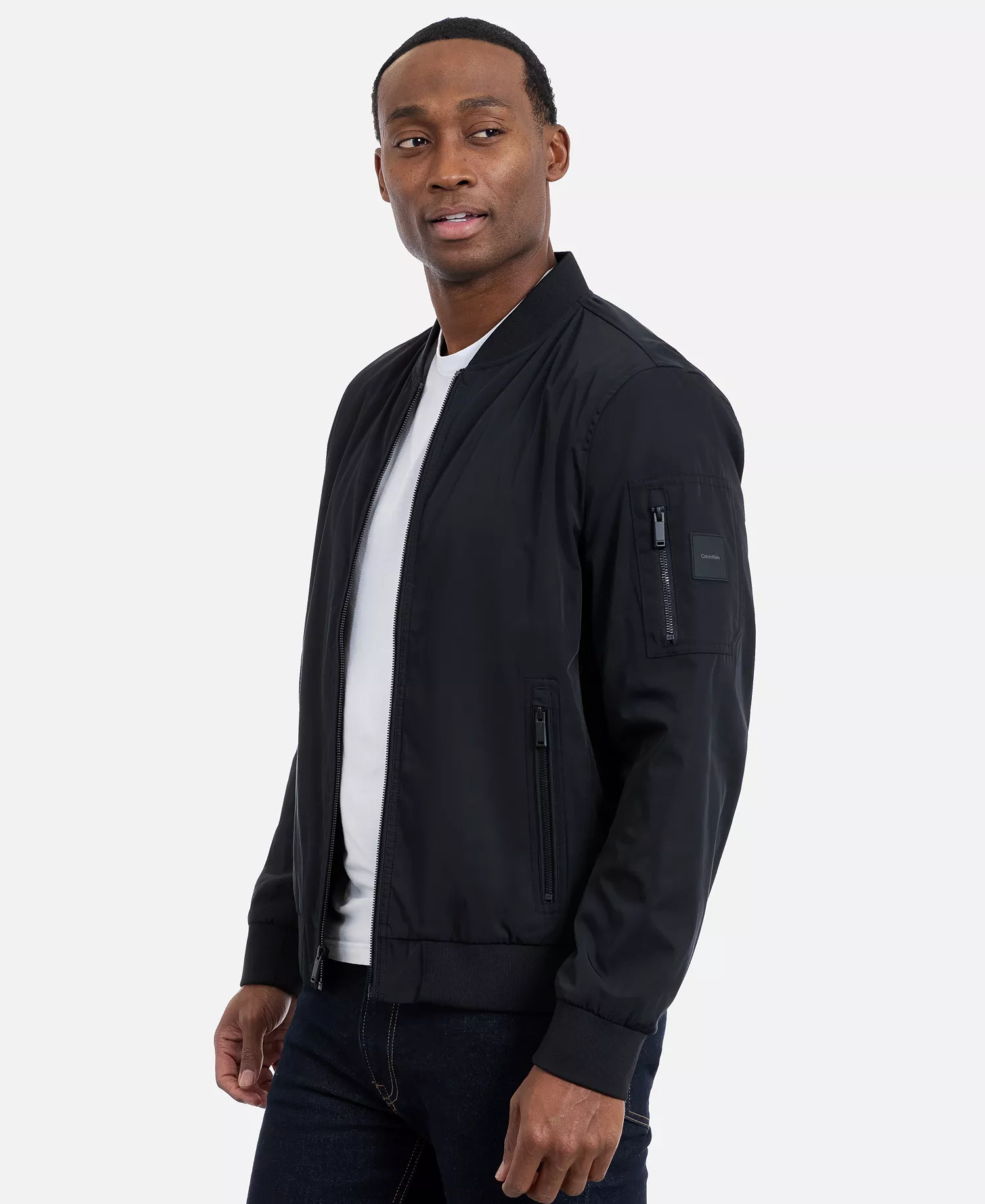 Men's Modern Flight Bomber Jacket - Black - 2XL