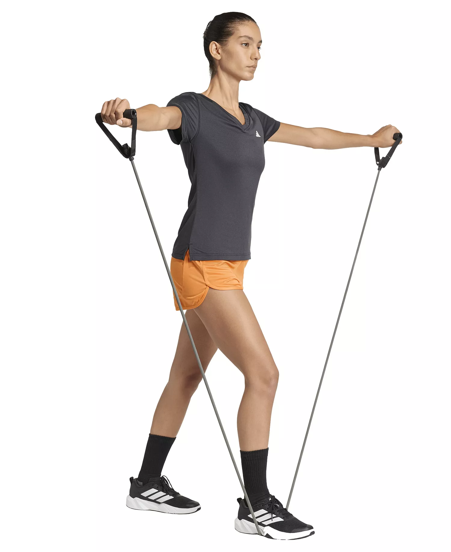 Women's Workout Essentials V-Neck T-Shirt - Black - L