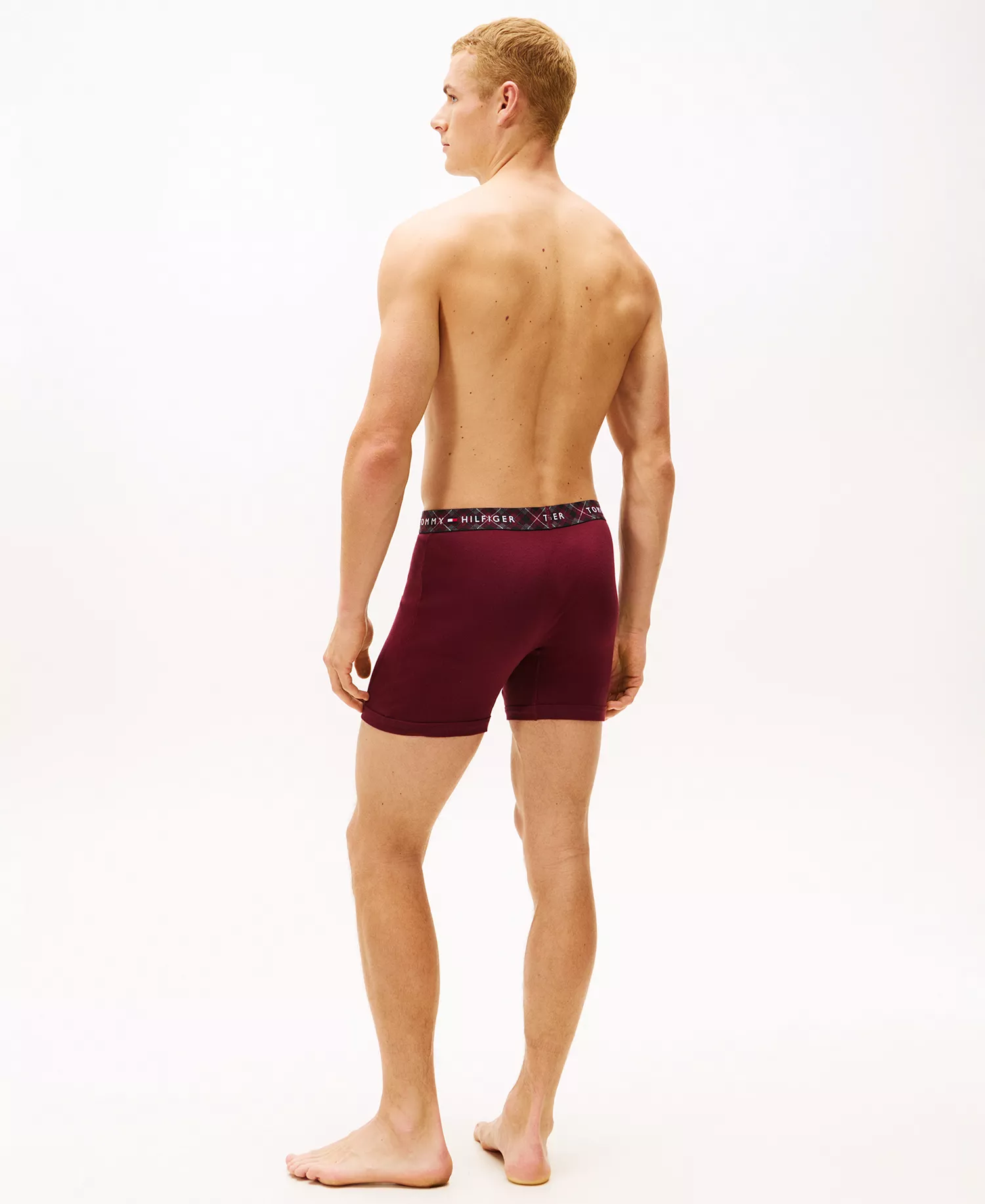 Men's 3-Piece Cotton Classics Boxer Brief Set - Deep Rouge/ Cypress Green/ Desert Sky - S