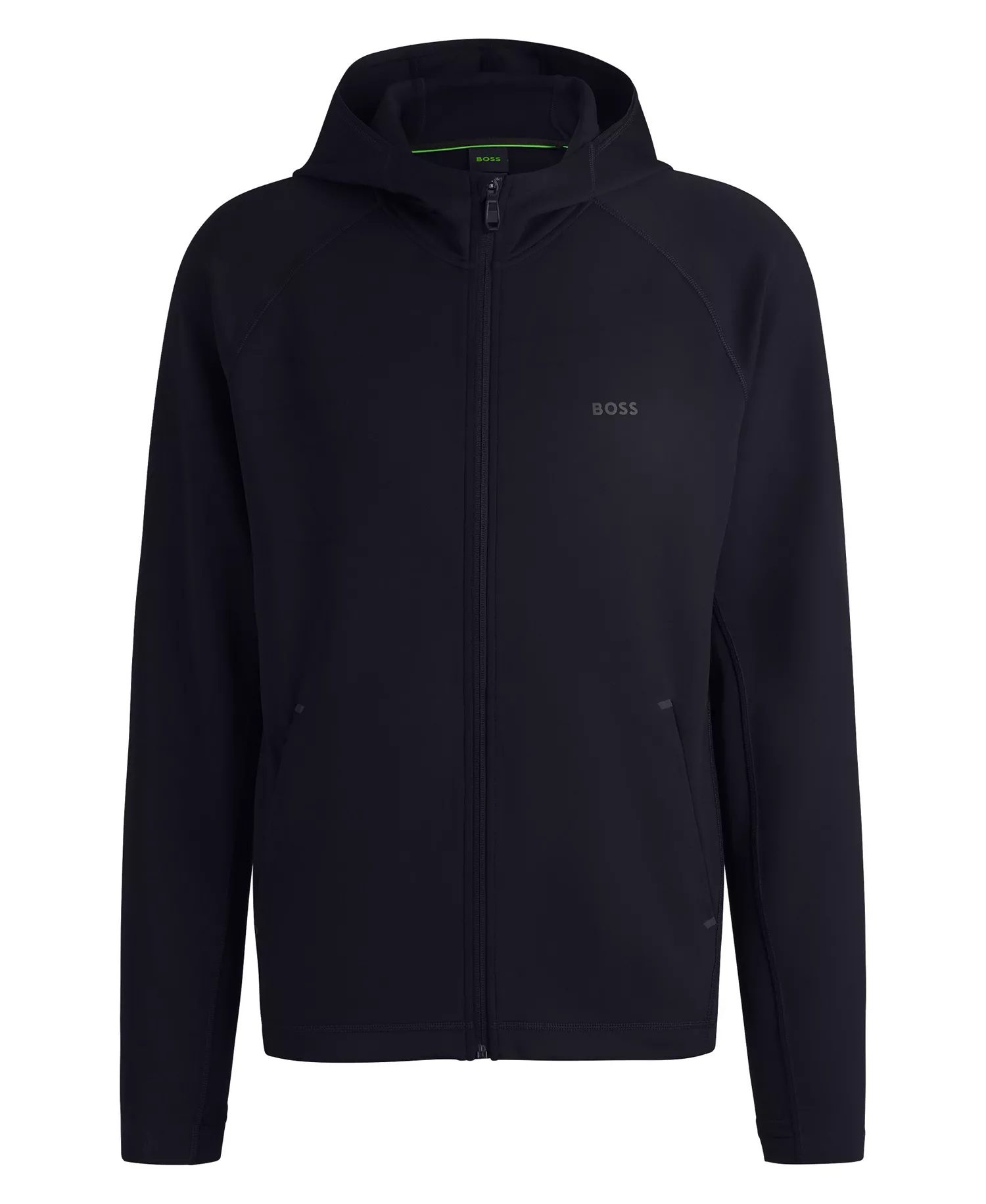 Men's Reflective Branding Zip-Up Hoodie - Dark Blue - S