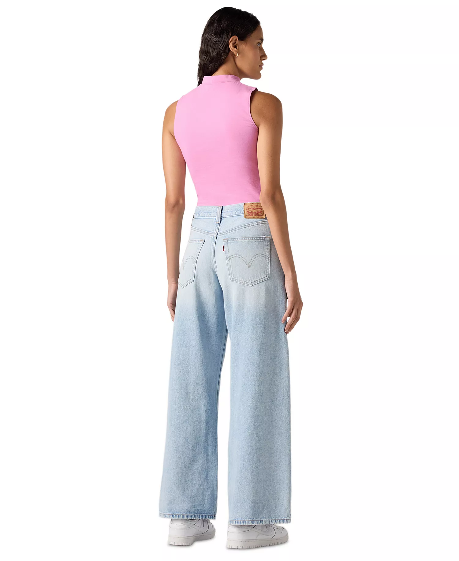 Plus Size Mid-Rise Wide-Leg Baggy Jeans - Abraided Art Plus - 14