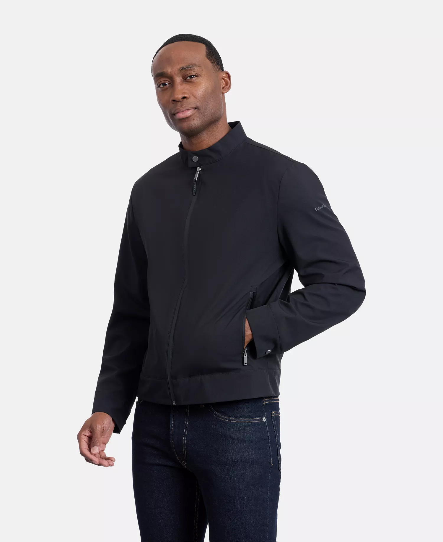 Men's Mesh-Lined Golf Jacket - Black - L