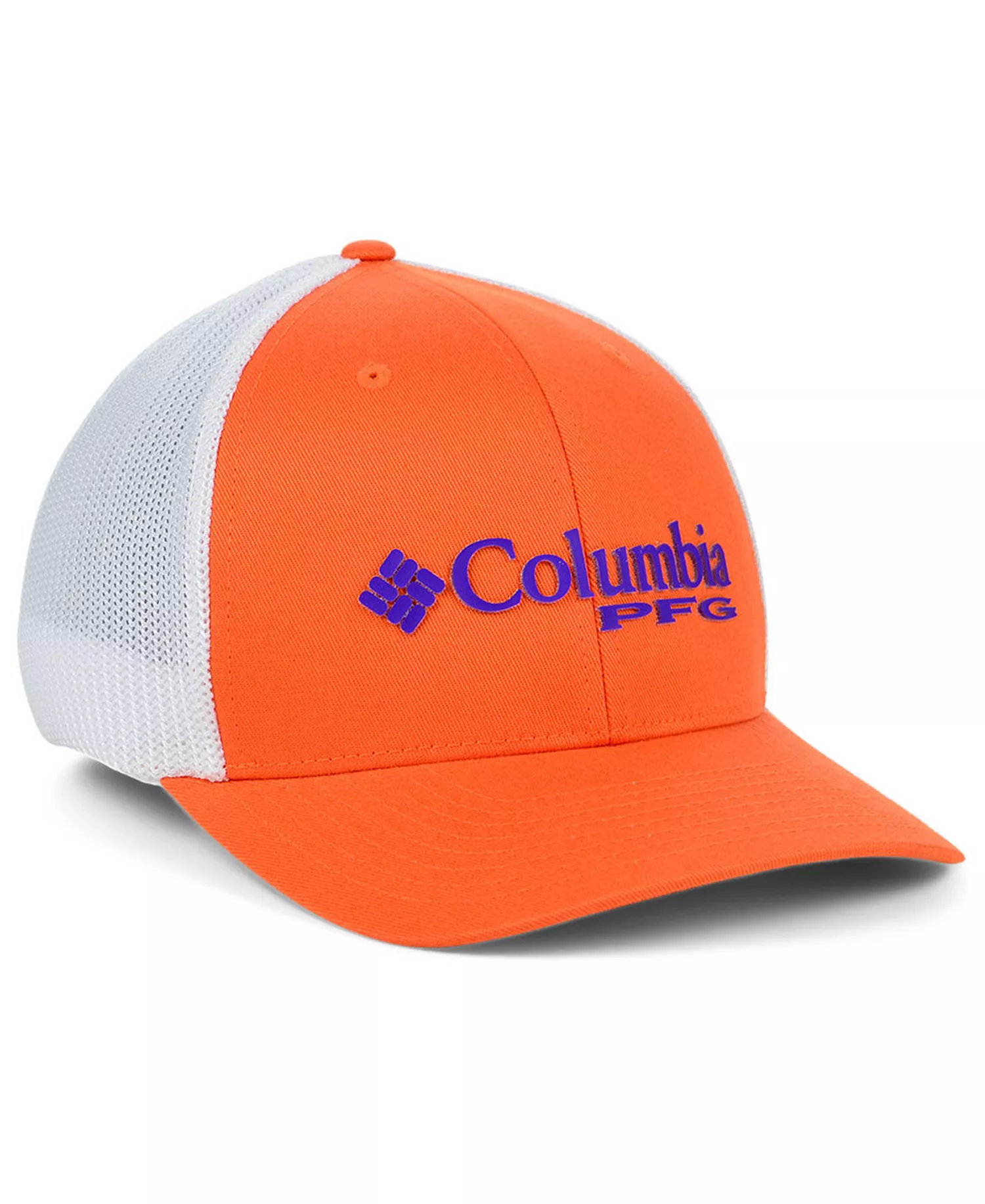 Clemson Tigers PFG Stretch Fitted Cap - Orange/White - L/XL