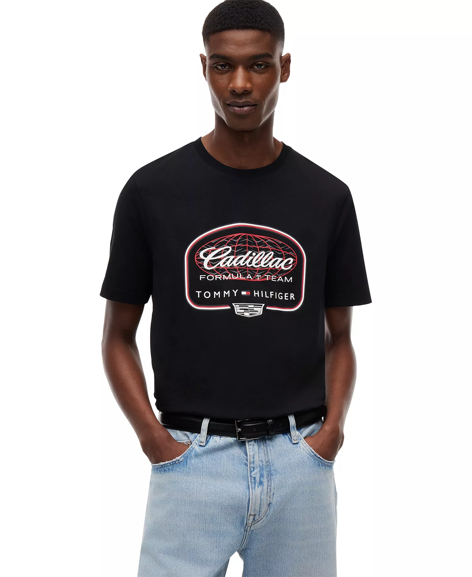x Cadillac F1® Men's Script Graphic T-Shirt - Black - L