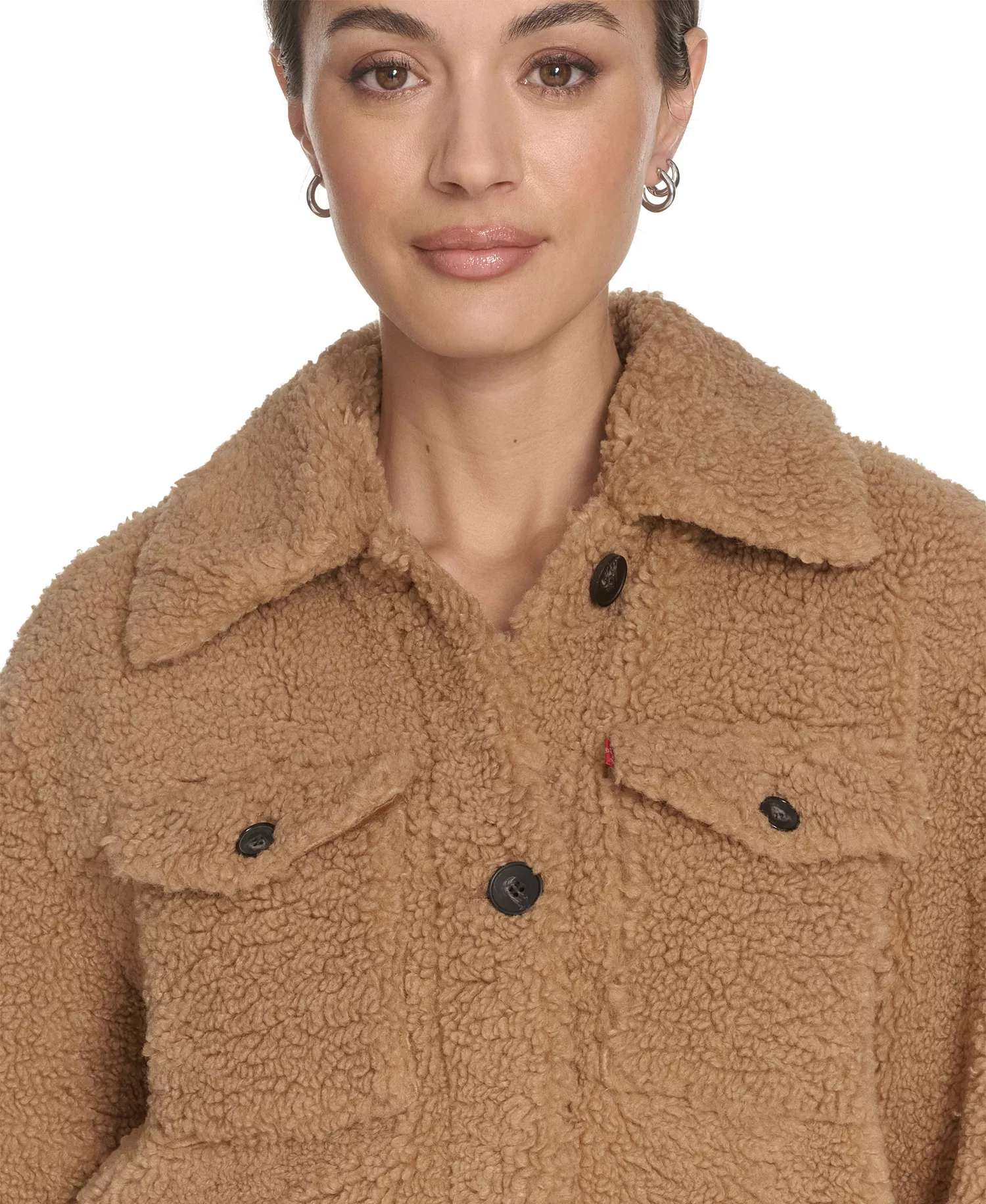 Women's Reversible Sherpa Jacket - Cream/black - L