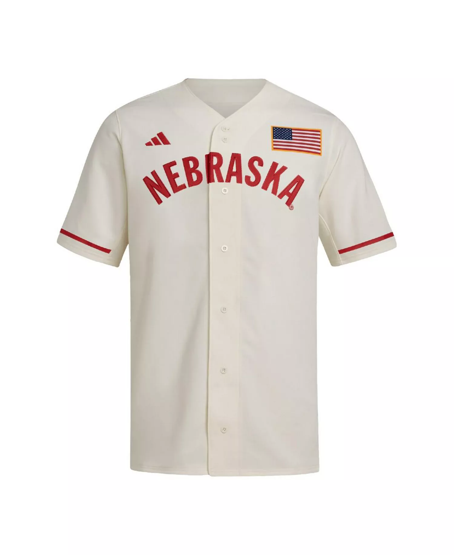 Men's Cream Nebraska Huskers Replica Baseball Jersey - Cream - M