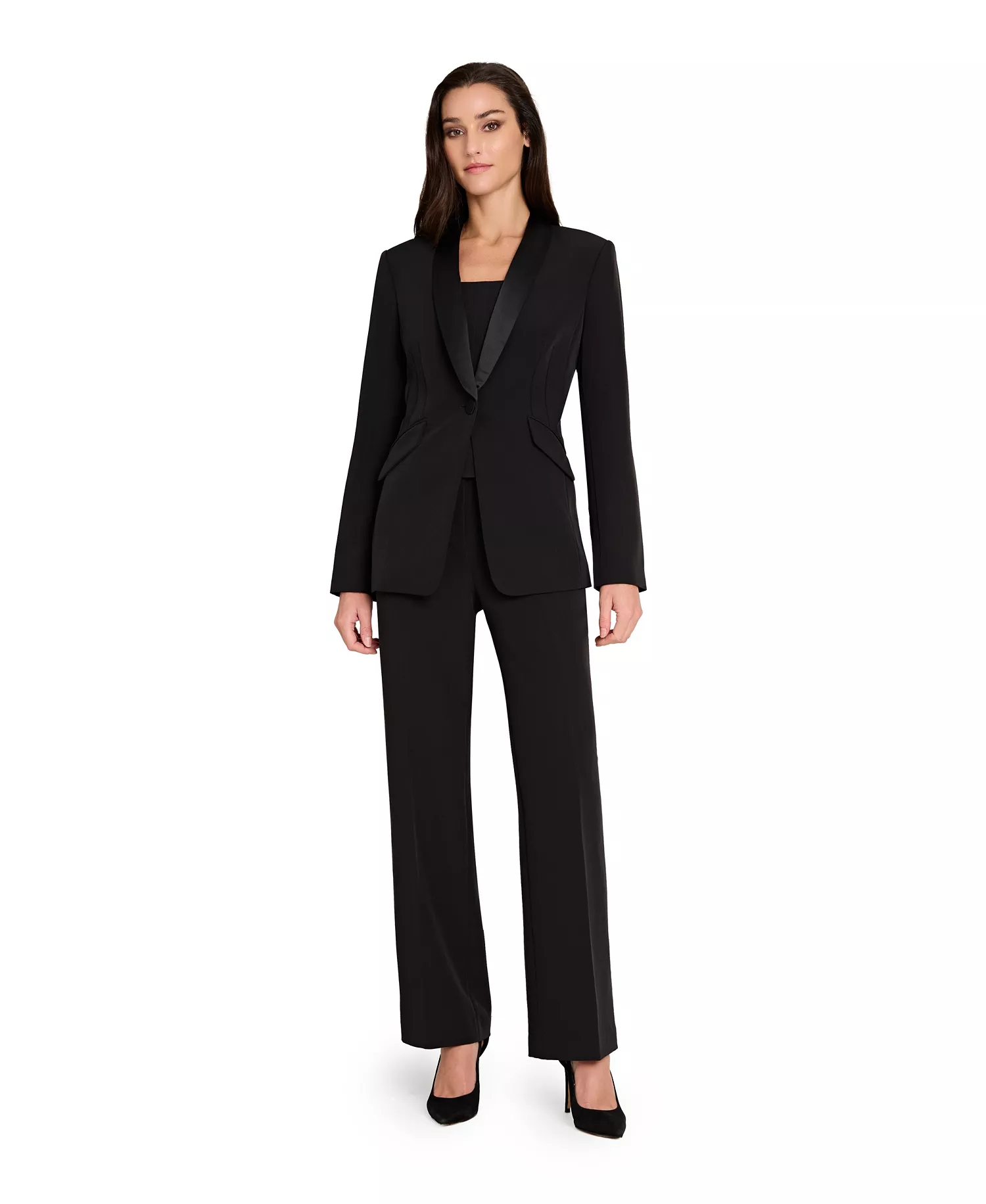 Women's Flare Leg Mid-Rise Pants - Black - 10