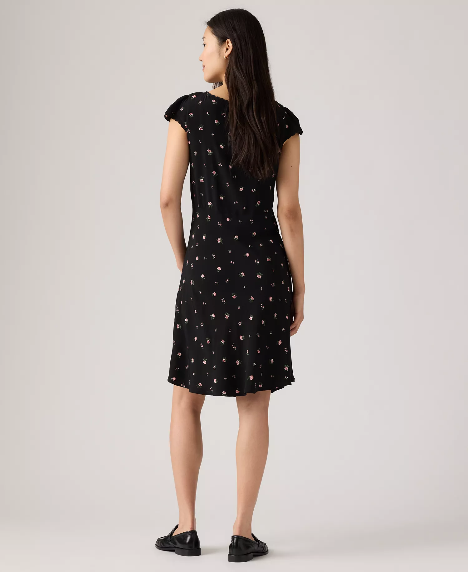 Women's Ellory Slim Fit Short Sleeve Dress - Black - L