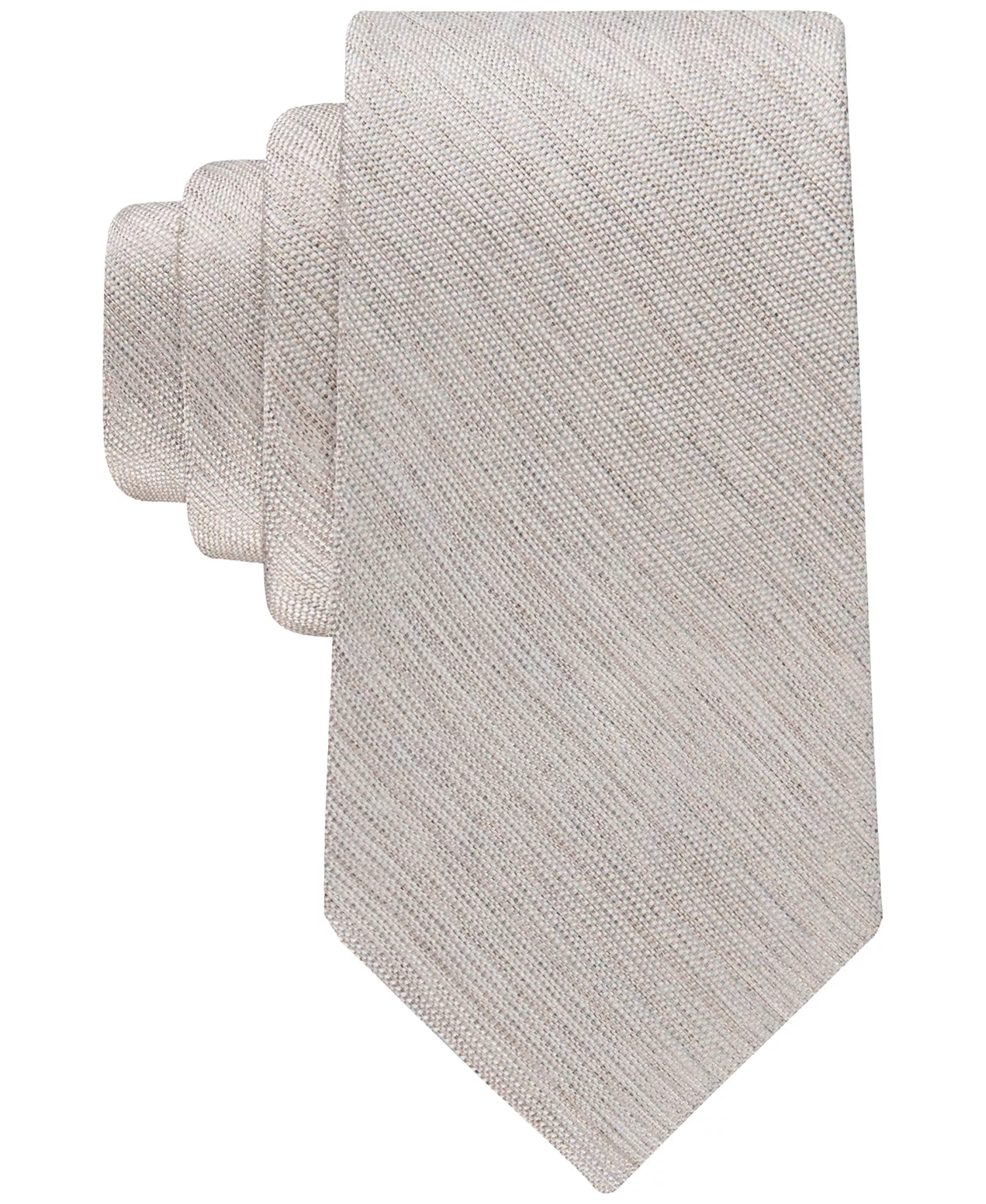 Men's Curtis Solid Textured Tie - Natural - OS