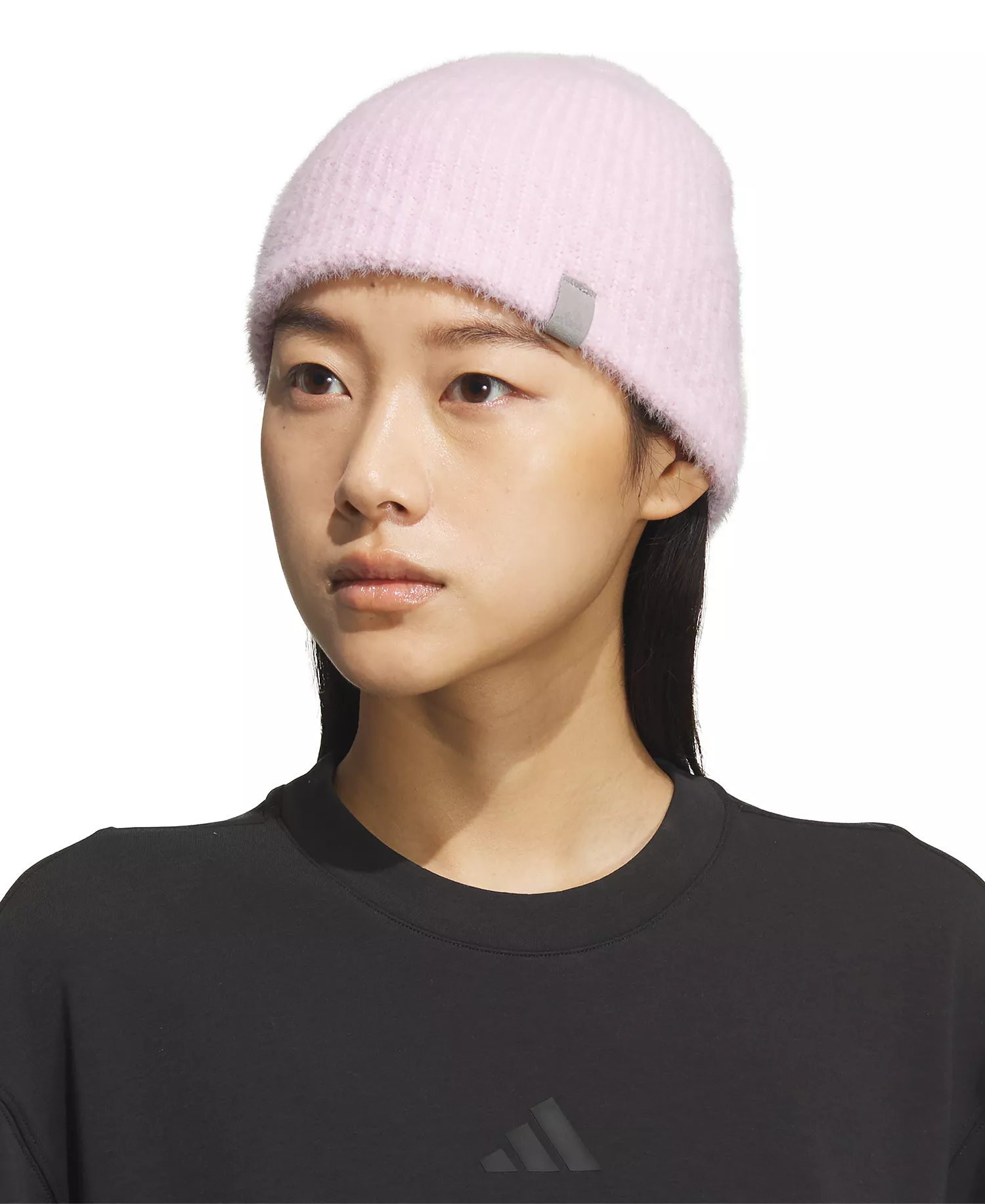 Women's Lifestyle Non-Fold Beanie - Clear Pink/mgh Solid Grey - ONE SIZE