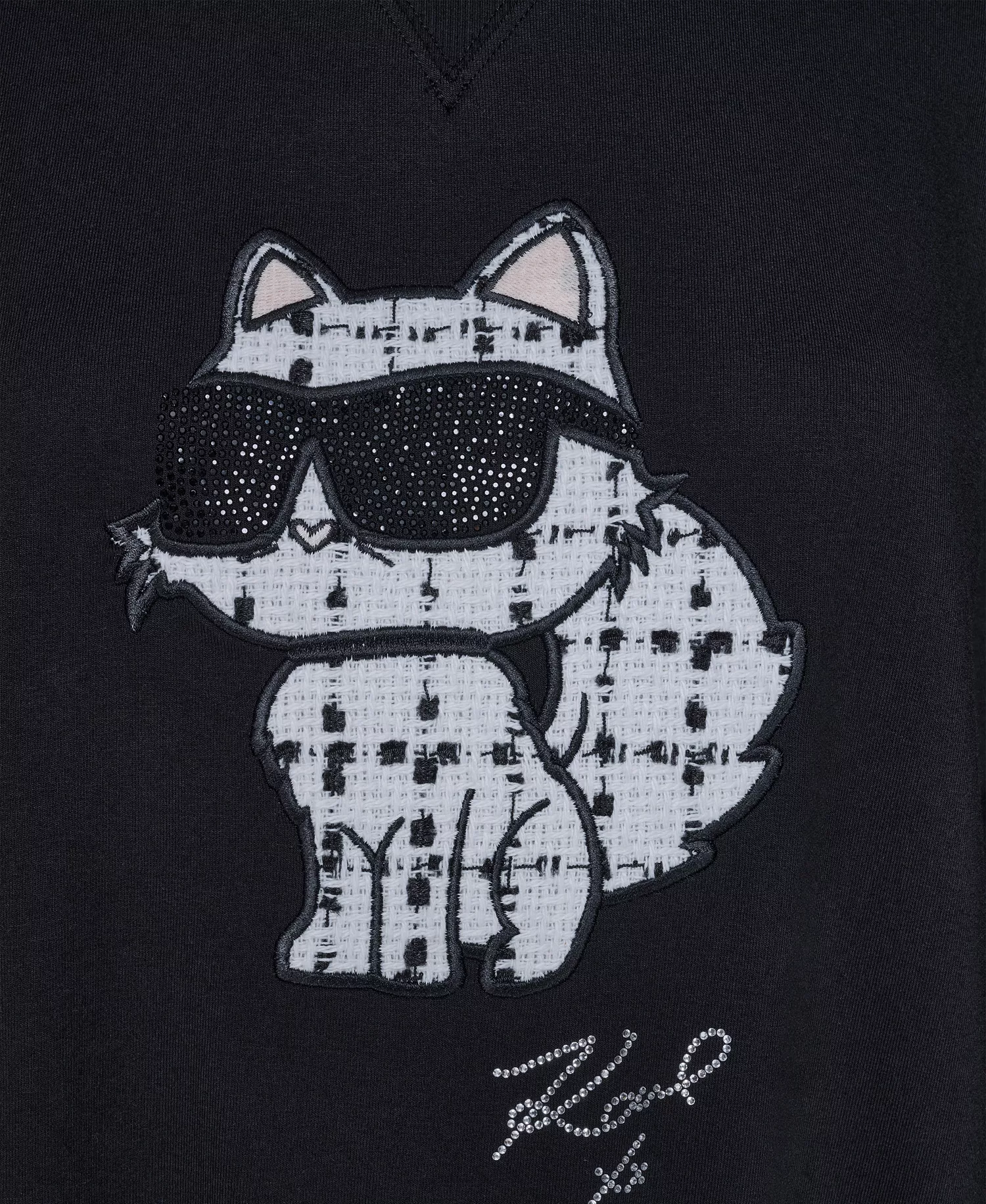 Women's Emoji Choupette Detail Sweater - Black - L