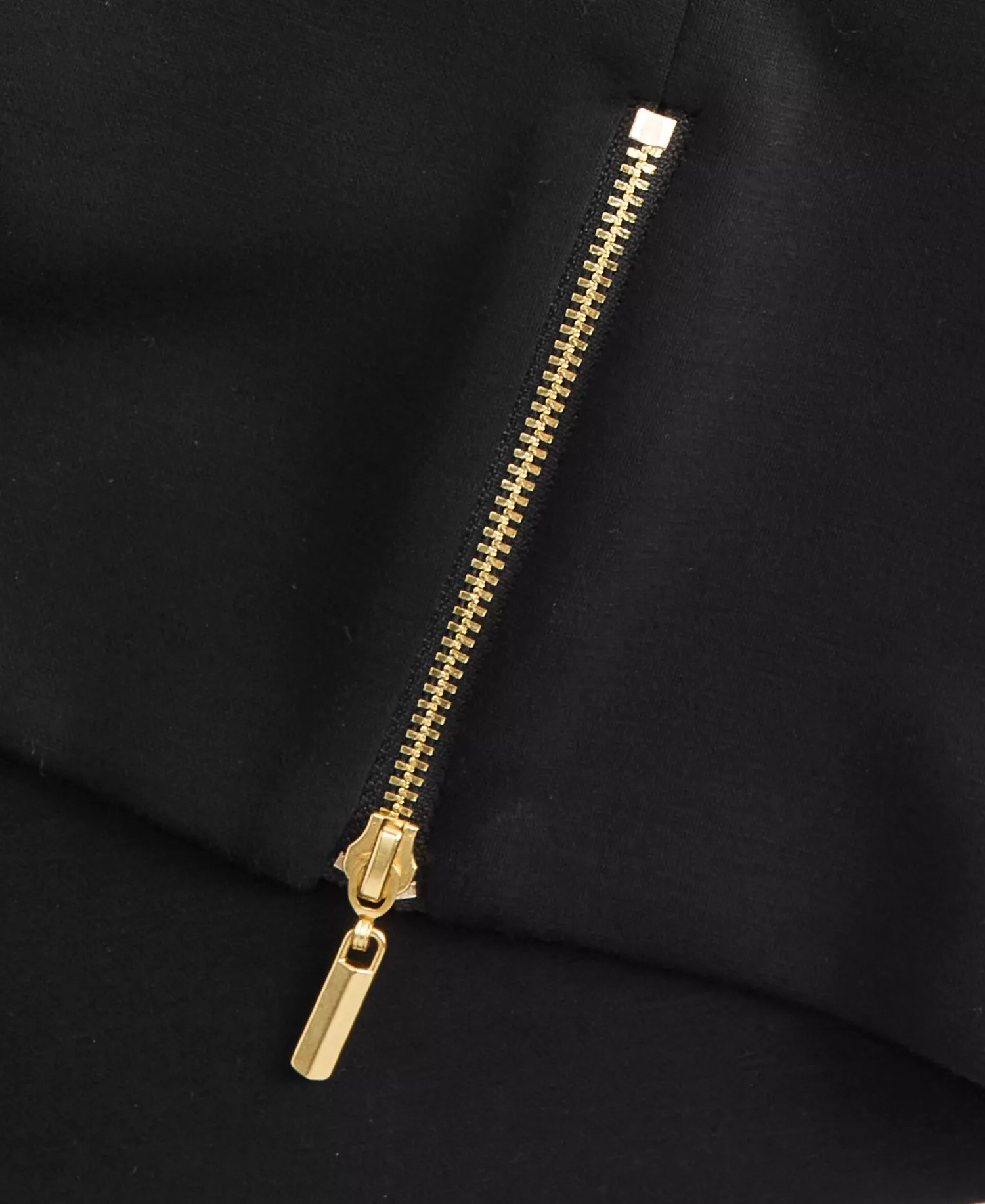 Petite Mock-Neck Zip-Front Top, Macy's Exclusive  - Deep Black - P/L