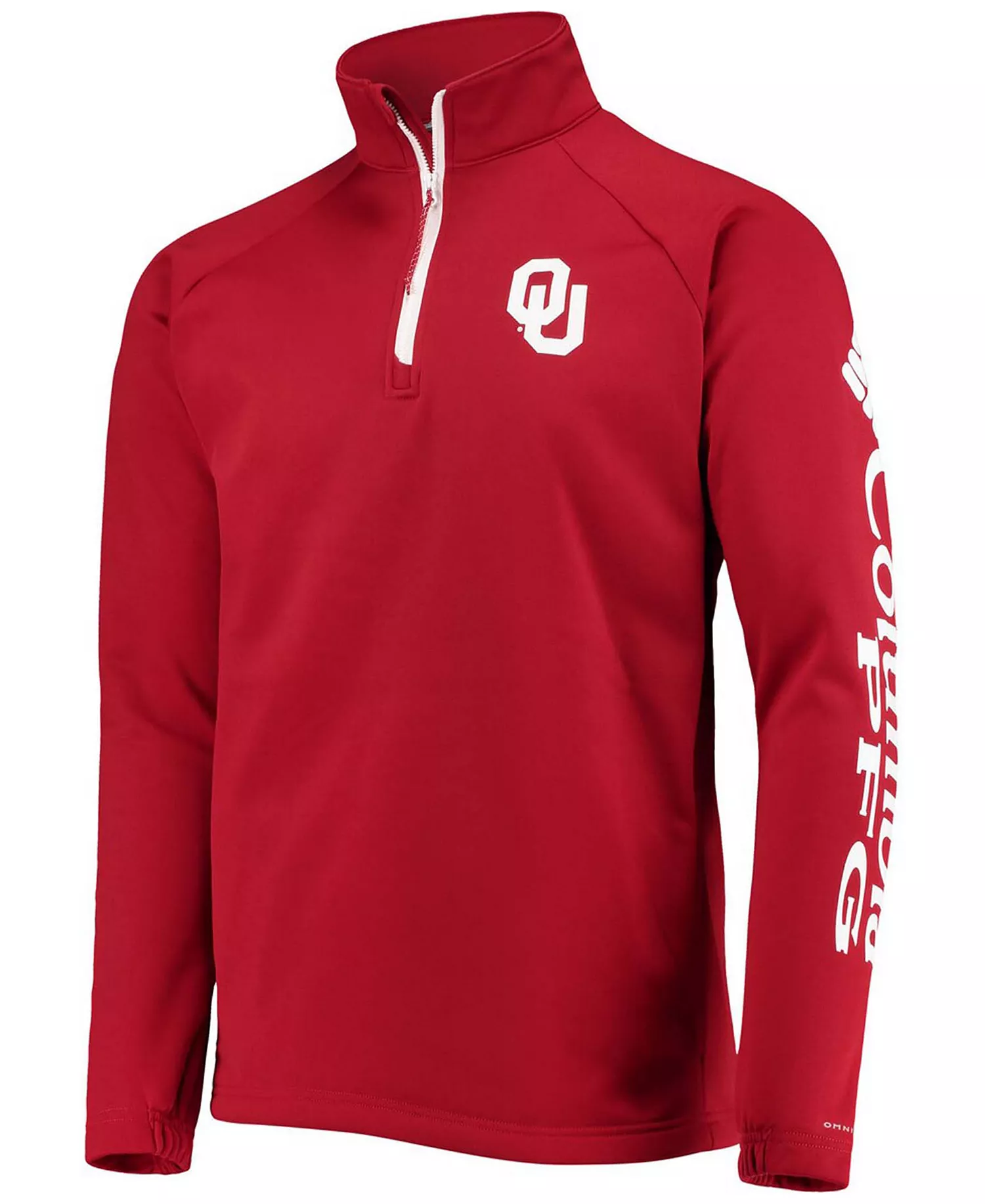 Oklahoma Sooners Terminal Tackle Fleece Raglan Omni-Shade Quarter-Zip Jacket - Ok Red Vel - L