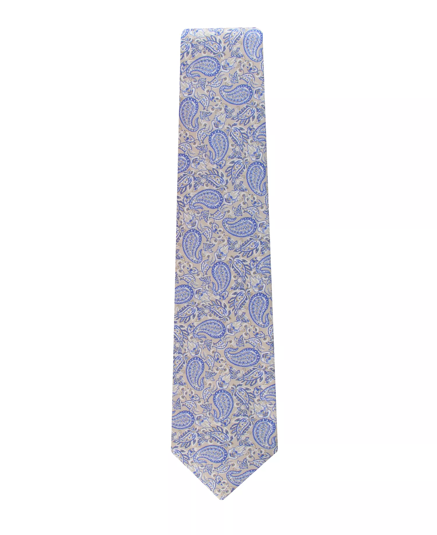 Men's Ramsey Paisley Silk Tie - Taupe/Blue - ONE SIZE