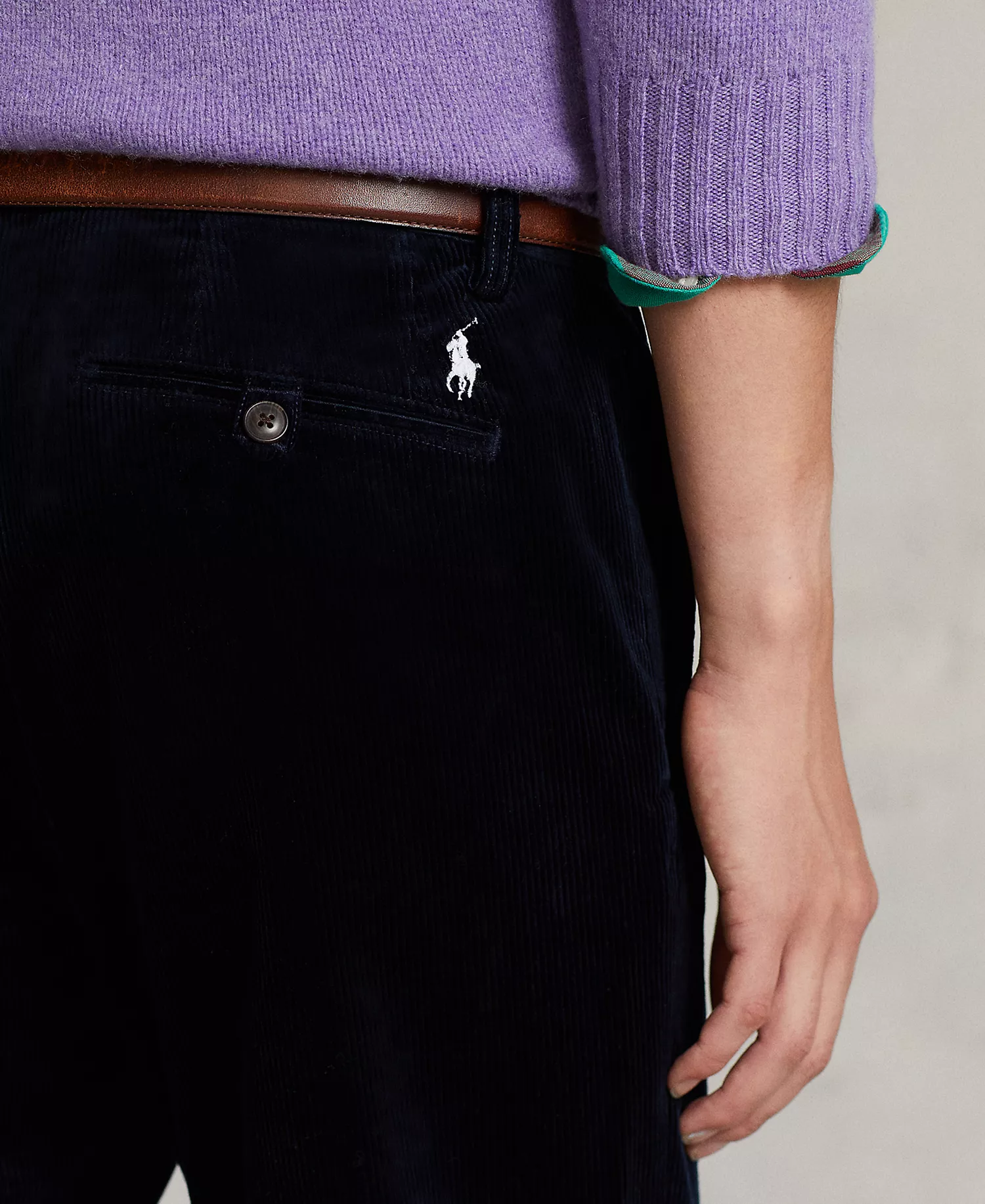 Men's Stretch Straight Fit Corduroy Pants - Aviator Navy - 32x32