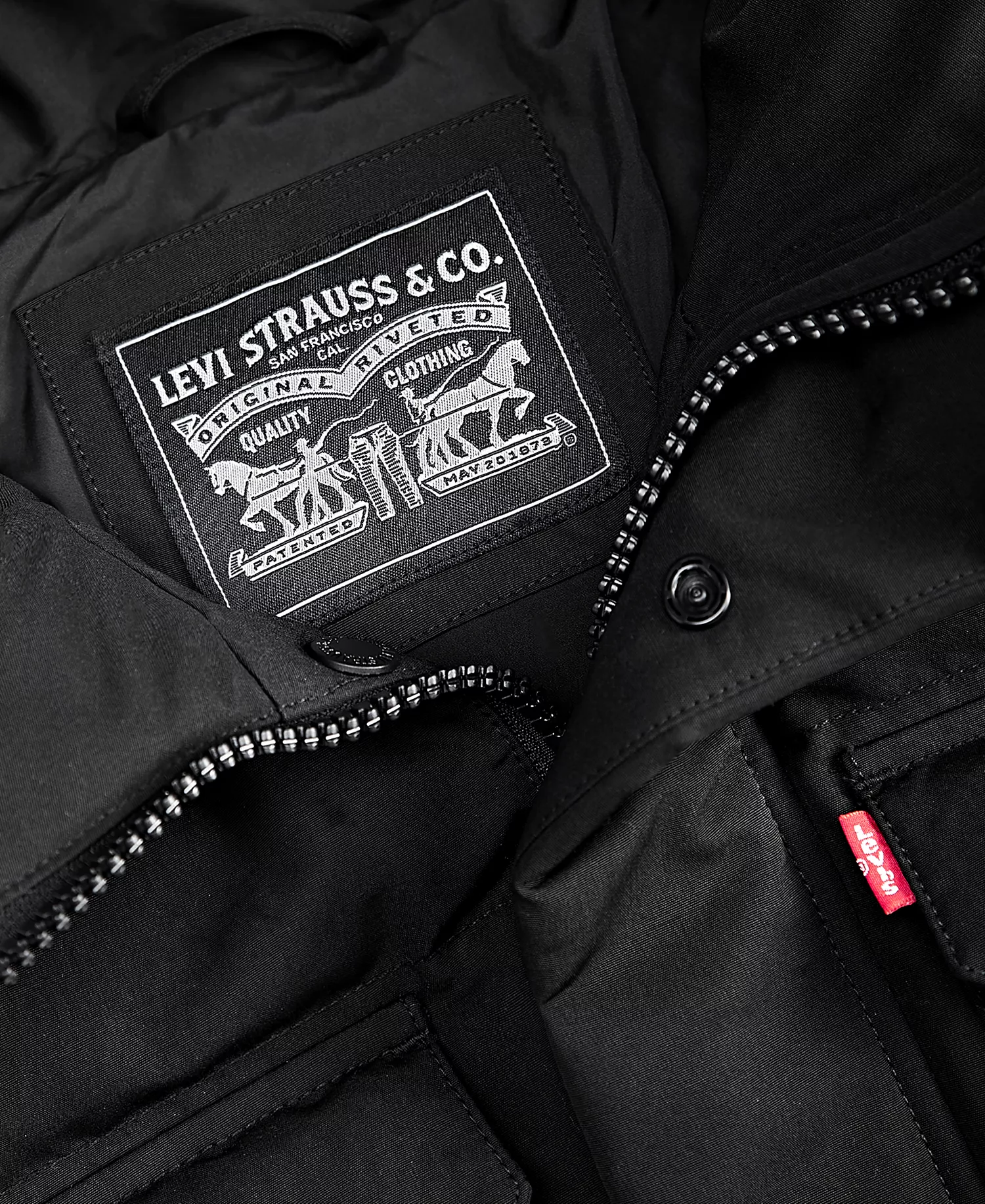 Men's Quilted Hooded Puffer Jacket - Black - 2XL