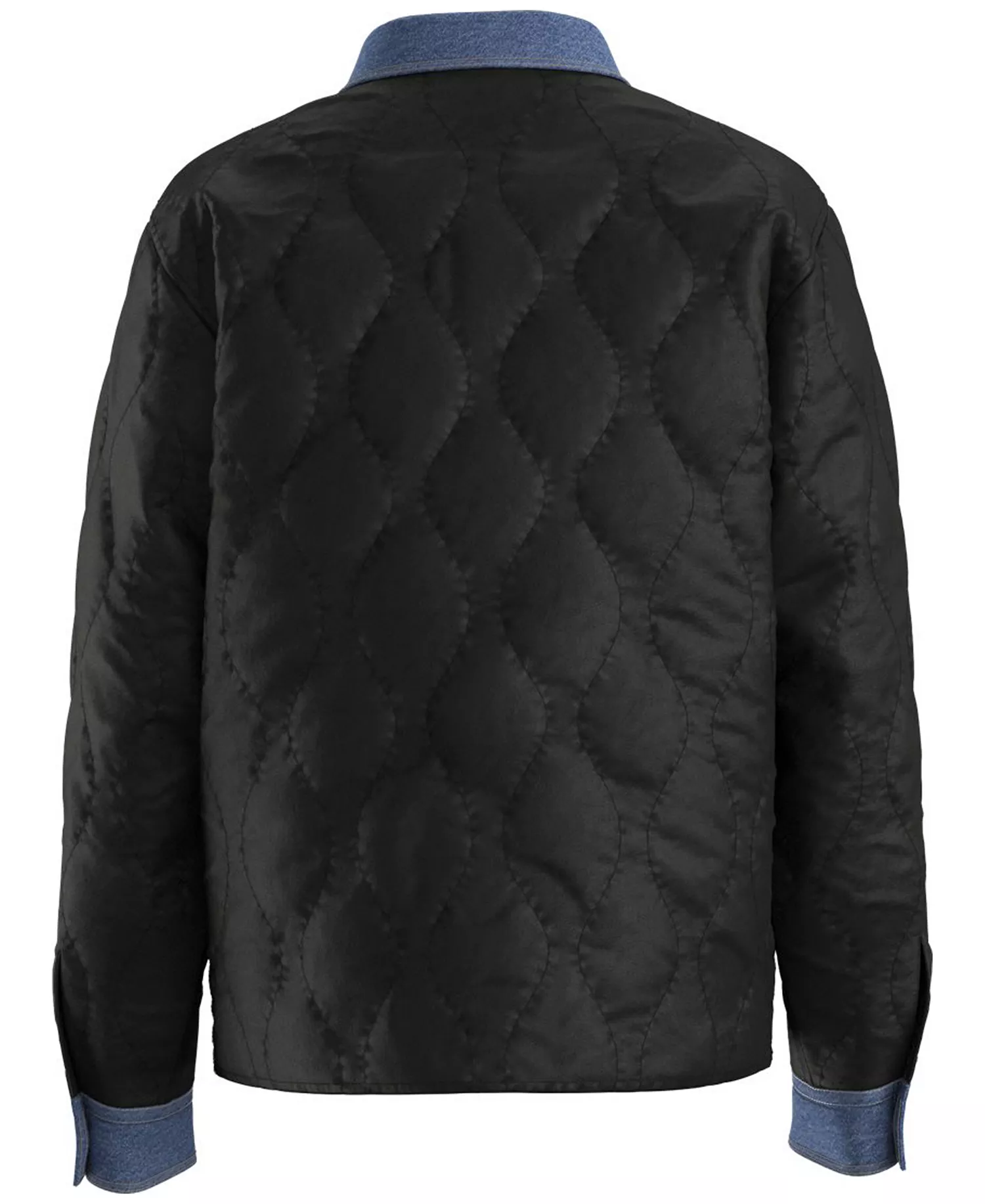 Men's Collared Overshirt Jacket - Black - M