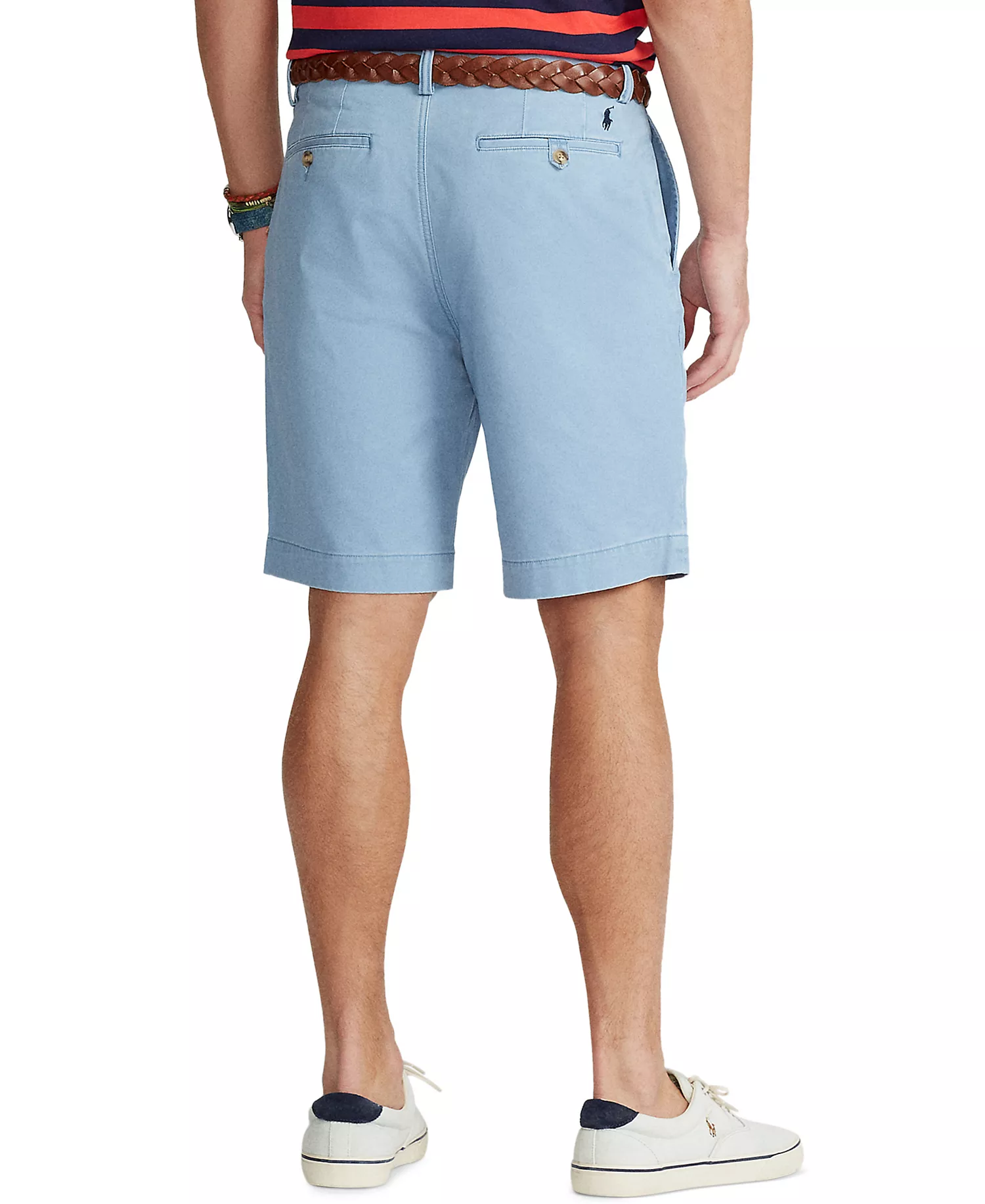 Men's 9.5-Inch Stretch Classic-Fit Chino Shorts - Channel Blue - 28