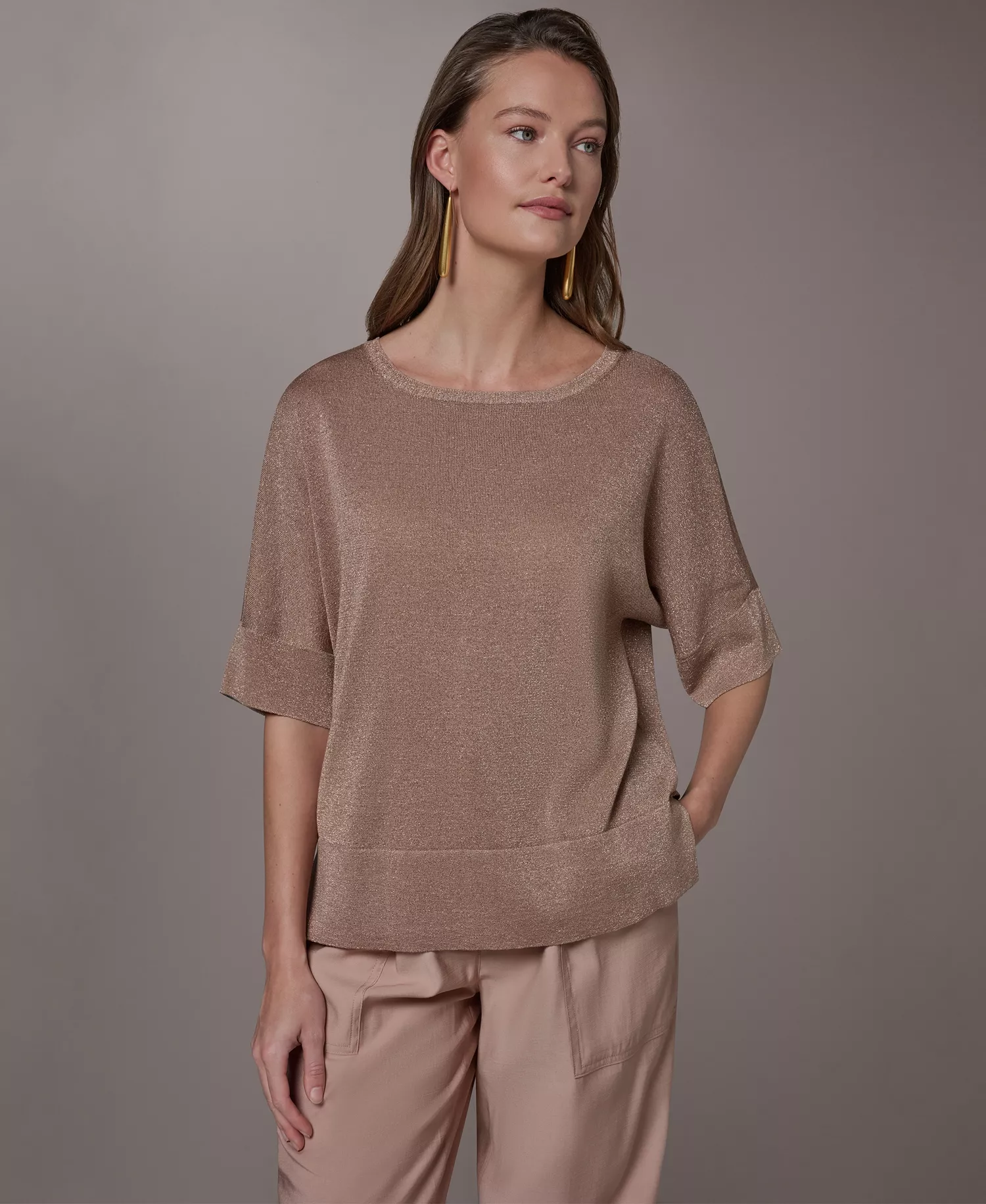 Women's Crew Neck Oversized Top - Umbria - L