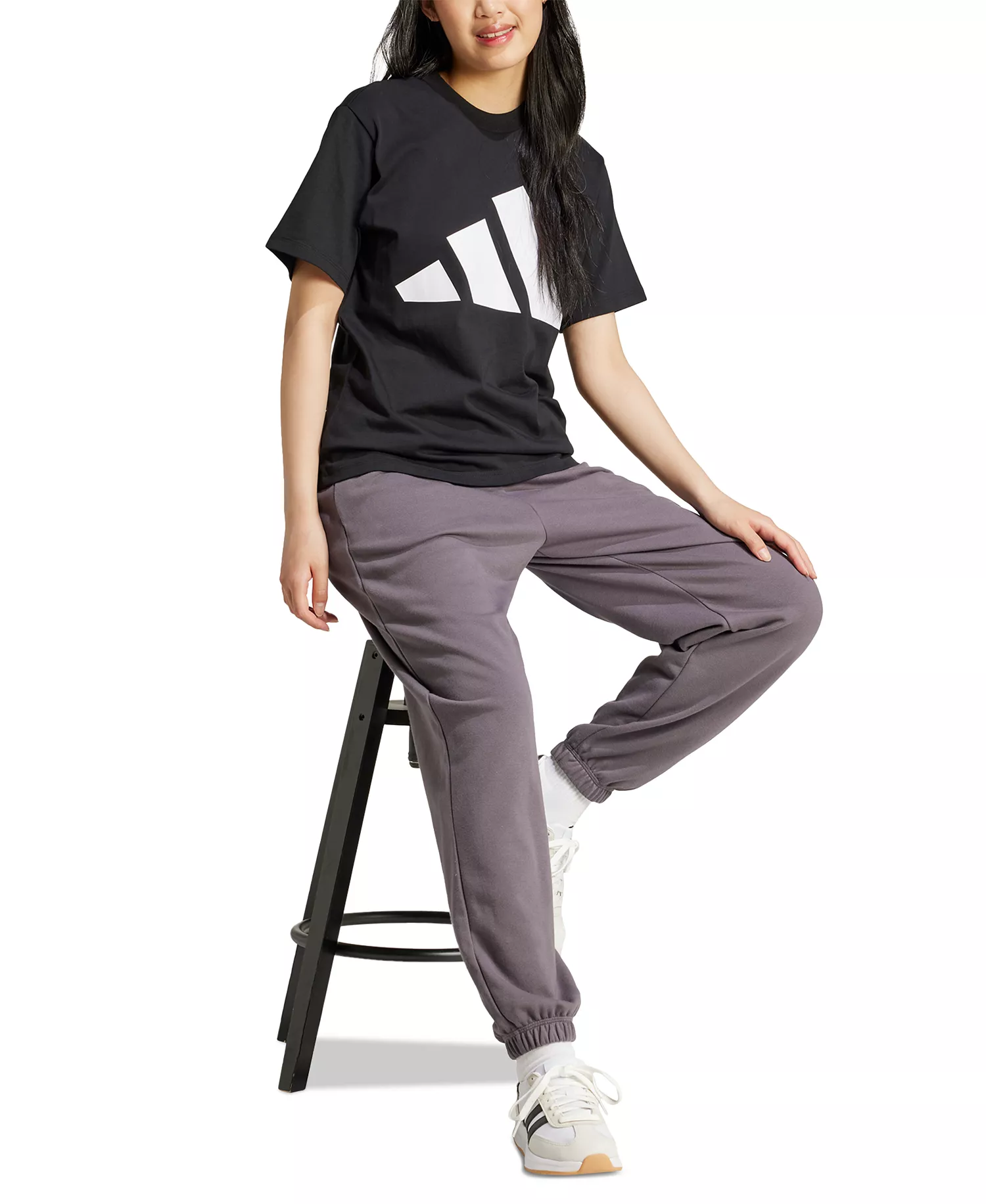 Women's Essentials Big Logo Cotton T-Shirt - Black - 2XL