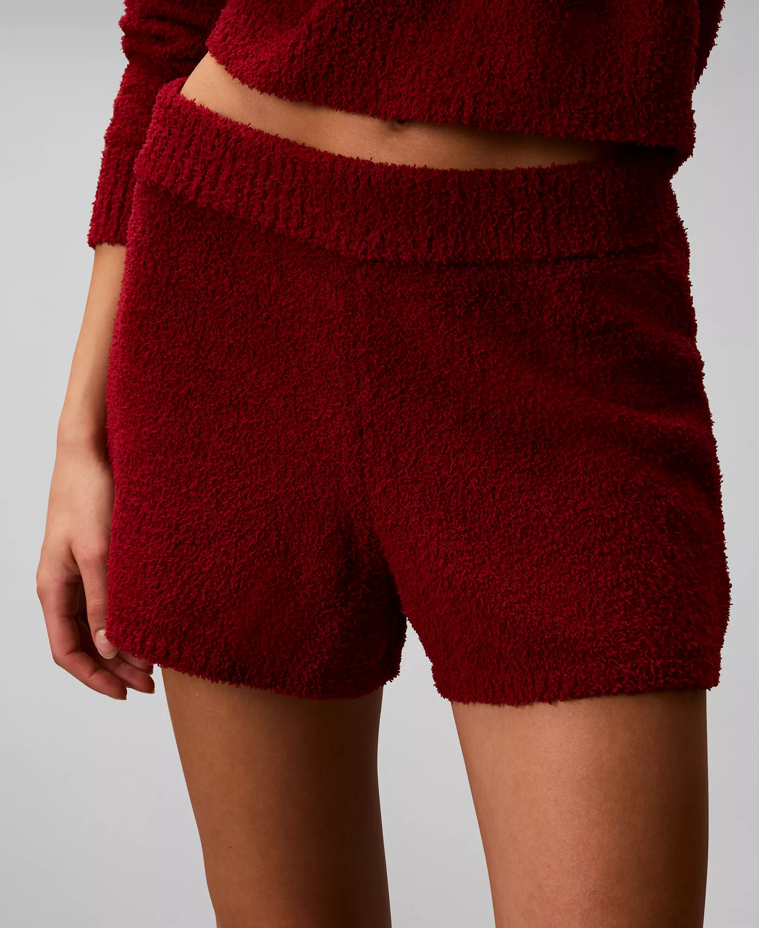 Women's Lounge Plush Shorts - Fall Berry - L