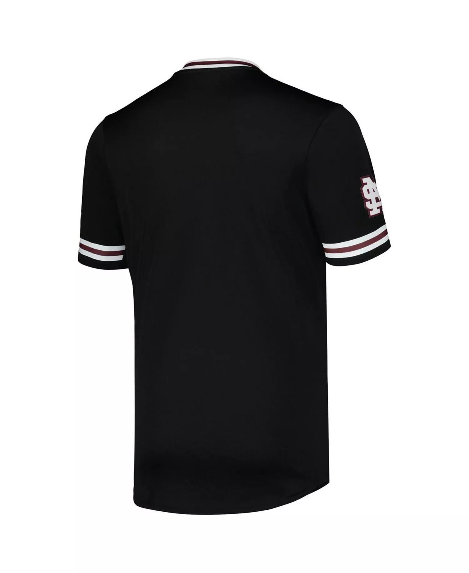 Men's Black Mississippi State Bulldogs Replica V-Neck Baseball Jersey - Black - L