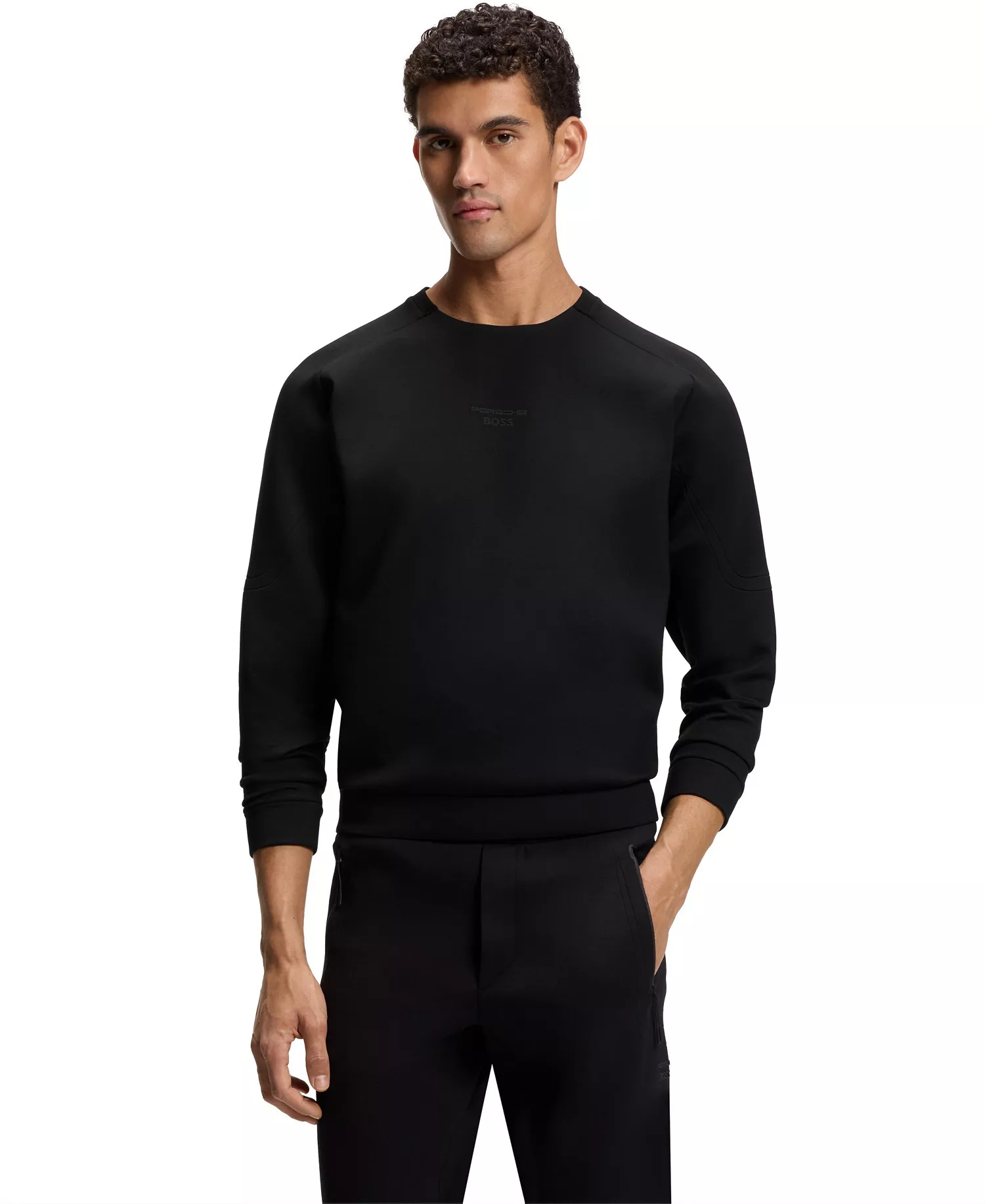 BOSS by x Porsche Men's Reflective Logo Sweatshirt - Black - 2XL
