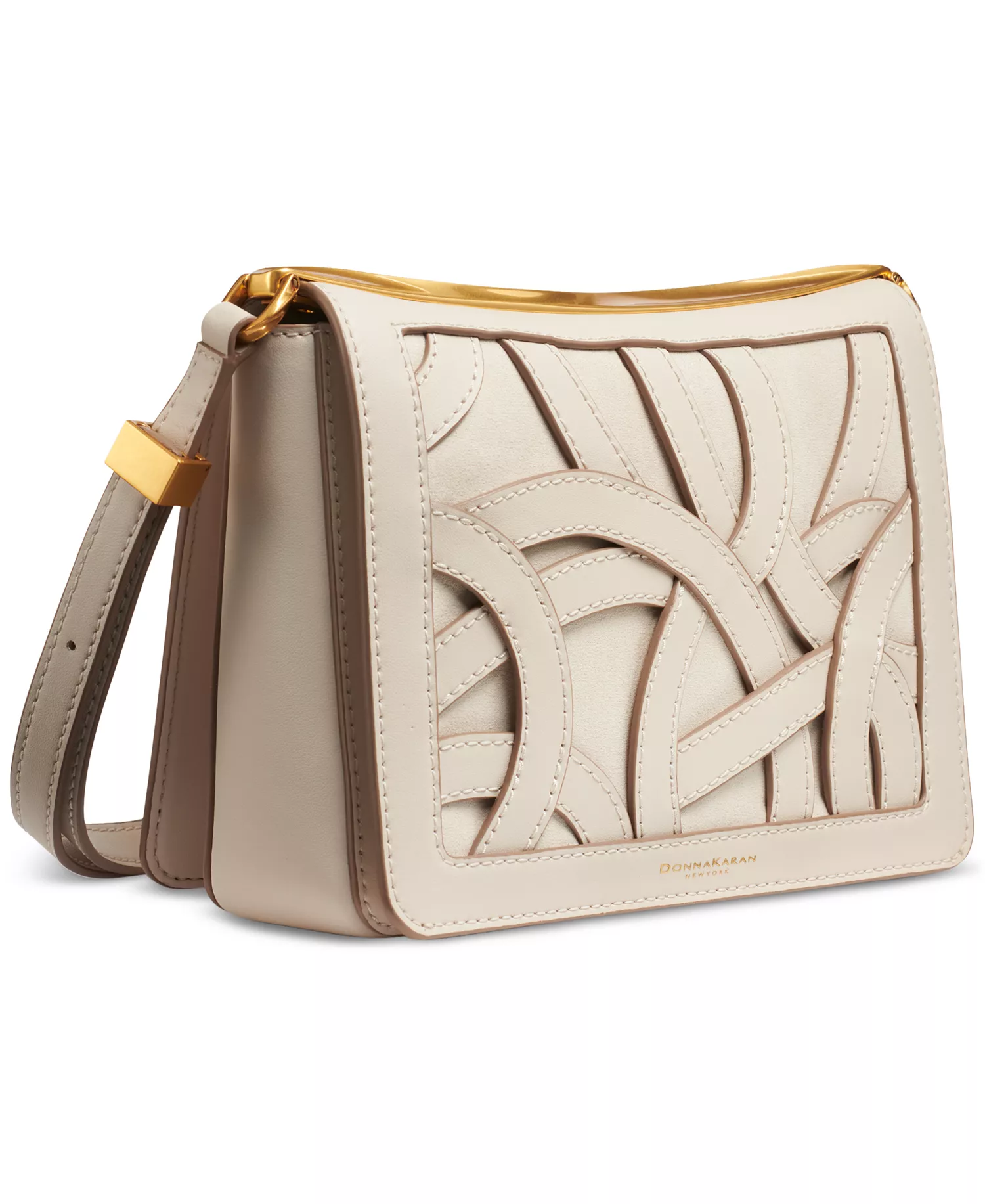 Jericho Woven Leather Floral Shoulder Bag - Sand - NO SIZE