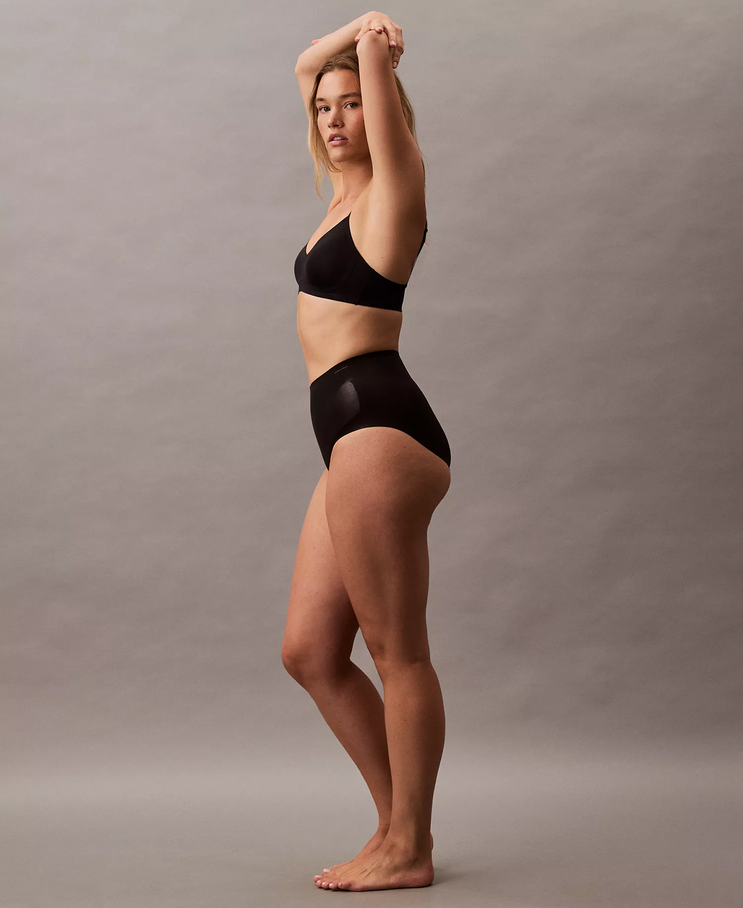 Women's Stay-Put Firm Mesh Brief Shaping Underwear QF8173  - Black - L