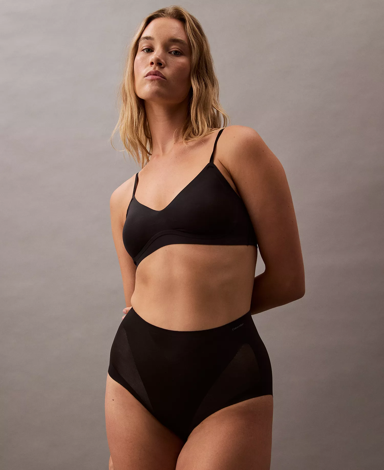 Women's Stay-Put Firm Mesh Brief Shaping Underwear QF8173  - Black - L